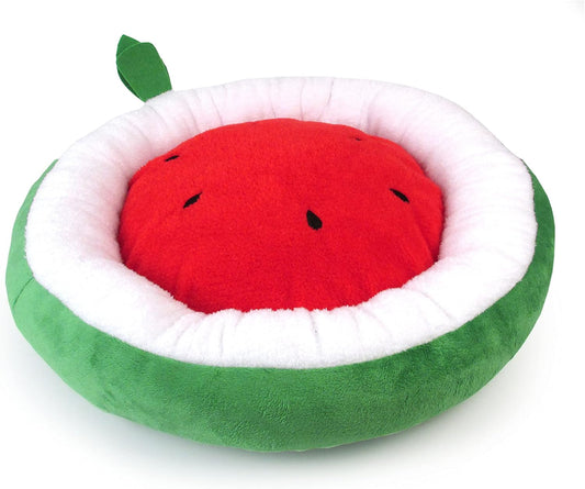 TONBO Soft Plush Small Cute and Cozy Watermelon Dog Cat Bed, Washer and Dryer Friendly (Watermelon) - Pet Explorer