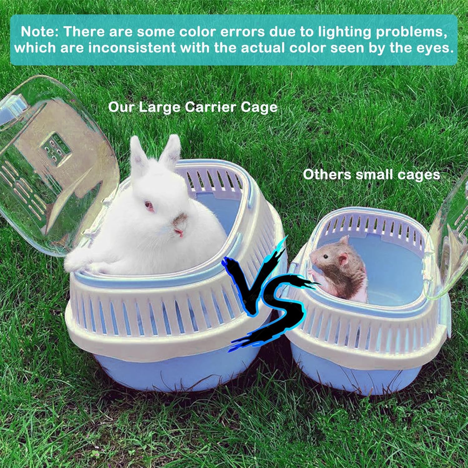 Hamster Carrier Guinea Pig Carrier 13 X 11 X 8 In Portable Hamster Travel Cage with Ventilation Holes Outdoor Small Animal Carrier for Rat Gerbils Rabbit Hedgehog Squirrel Mouse Sugar Glider - Pet Explorer
