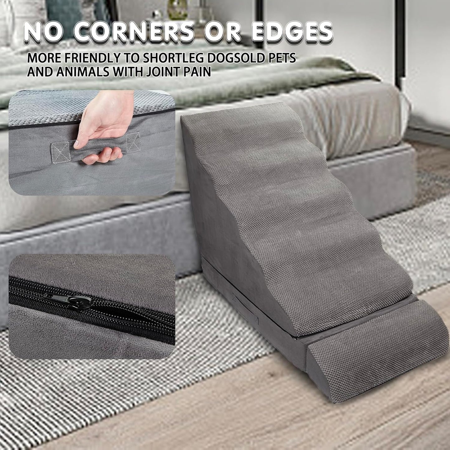 Dog Stairs & Steps for High Beds 30 Inches Tall, LitaiL 6 Steps Pet Stairs/Steps for Beds 24-30inch High for Small Large Dogs, Non-Slip Dog Ramps/Ladder for Old Dogs/Cats - Pet Explorer