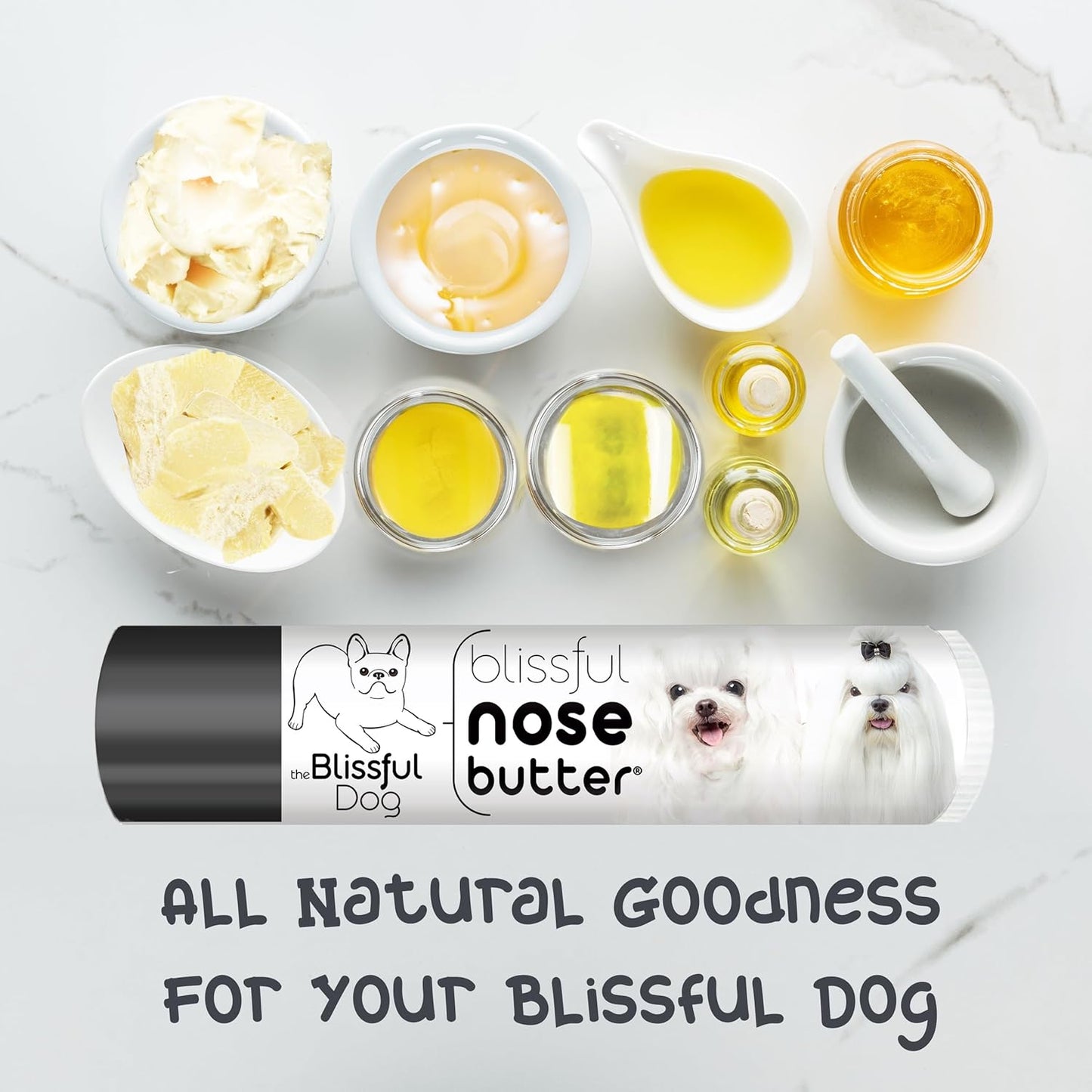 The Blissful Dog Maltese Nose Butter for Dry, Cracked Skin, Lick-Safe Dog Nose Balm with Moisturizing Shea Butter, Almond, Olive, and Essential Oils, Pet Supplies, Uncented, 0.15 oz. - Pet Explorer