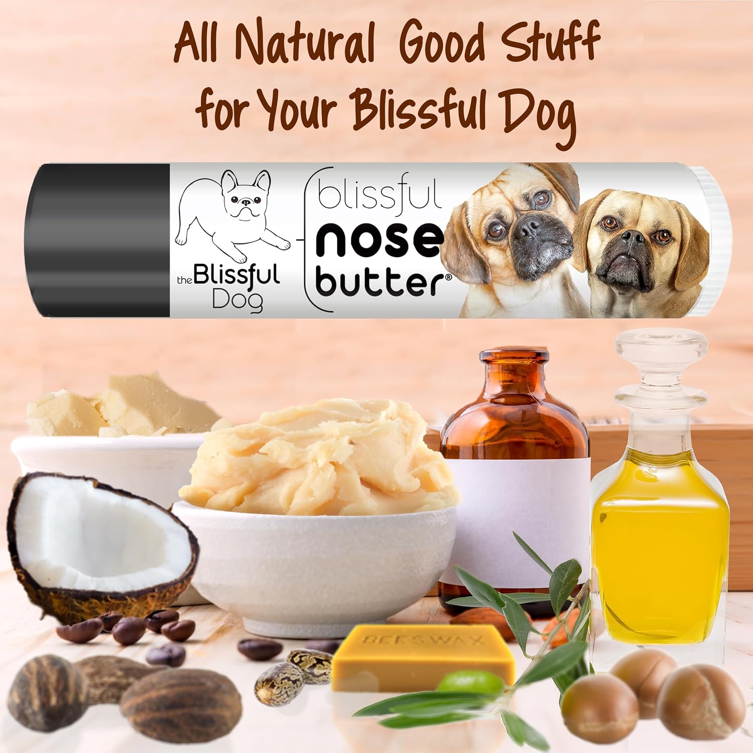 The Blissful Dog Puggle Unscented Nose Butter - Dog Nose Butter, 0.15 Ounce - Pet Explorer