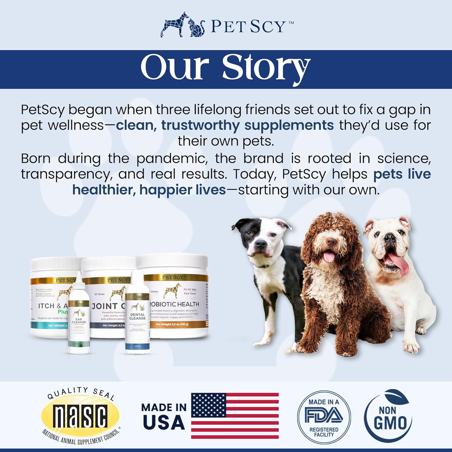 Petscy - Dental Cleanse, All-Natural Cat & Dog Tartar Remover for Teeth, Cat & Dog Water Additive for Dental Care, Suitable for All Ages, Breeds & Sizes, 8 Oz - Pet Explorer