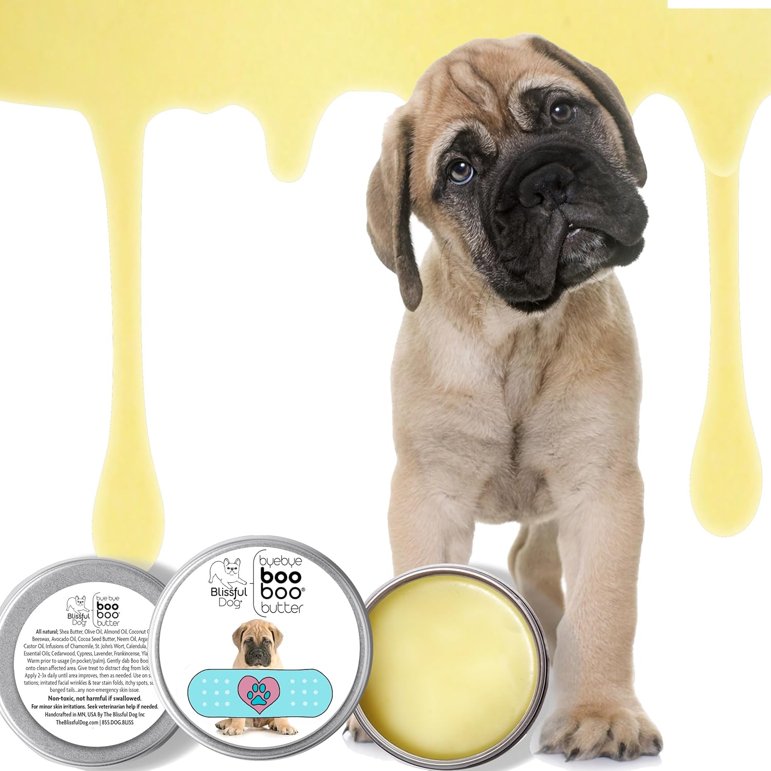 The Blissful Dog 2 oz TIN Bullmastiff Booboo Butter - Pet Explorer