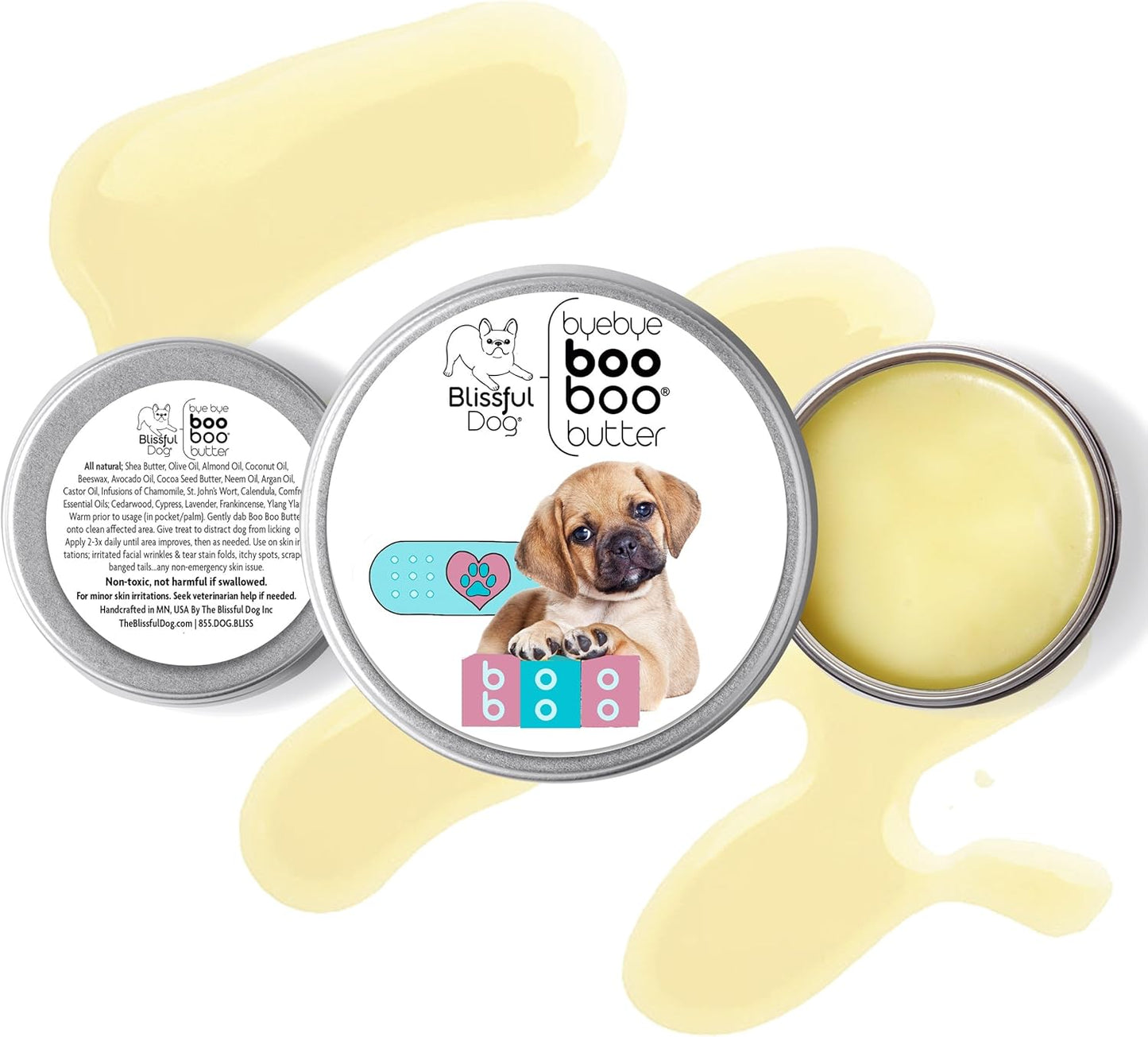 The Blissful Dog Puggle Boo Boo Butter, 2-Ounce - Pet Explorer