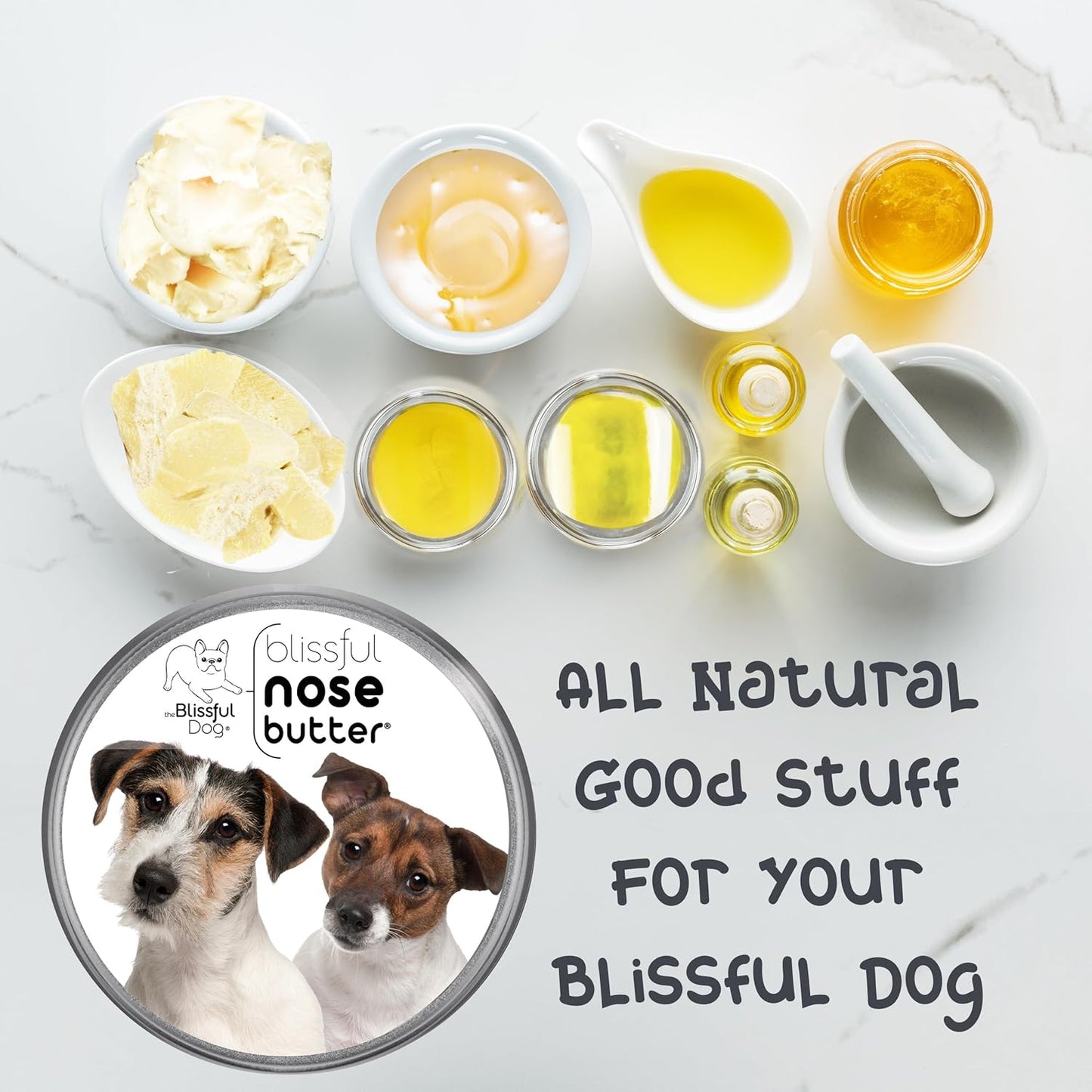 The Blissful Dog Jack Russel Terrier Unscented Nose Butter, 16oz - Pet Explorer