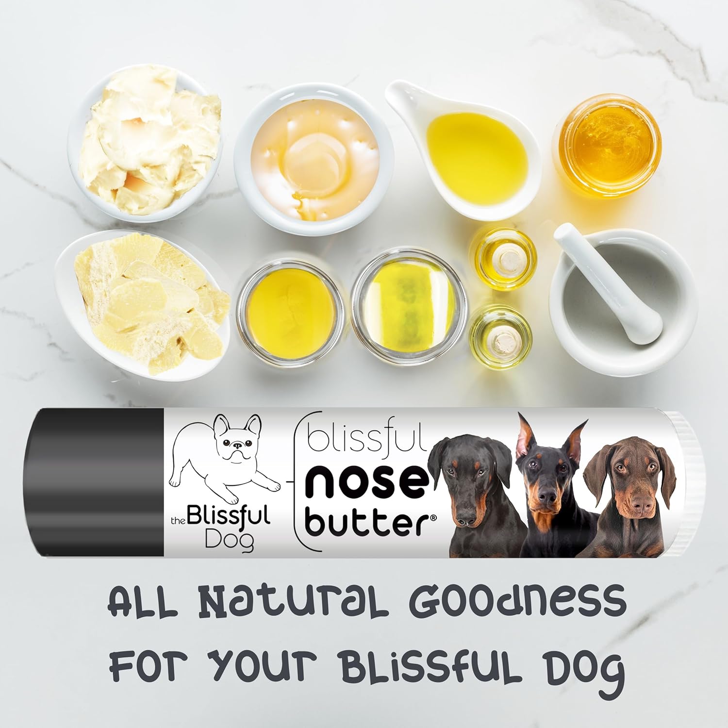 The Blissful Dog Doberman Unscented Nose Butter - Dog Nose Butter, 0.15 Ounce - Pet Explorer