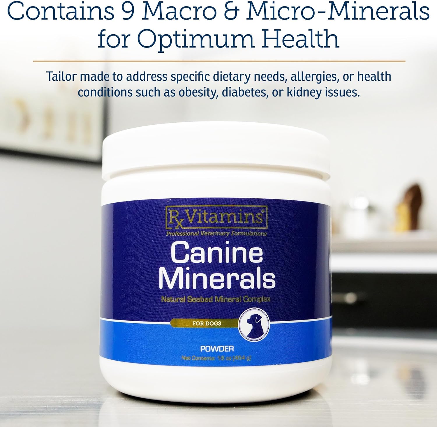Rx Vitamins Canine Minerals - Essential Minerals for Dogs - Calcium, Magnesium, Iron Supplement, Bone and Joint Supplement for K9, Immune Support - 16oz - Pet Explorer