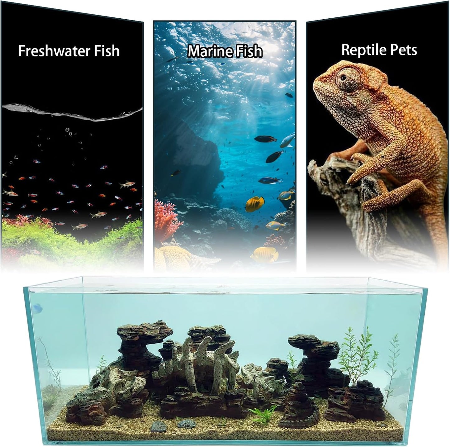 Fish Tank Decor Rocks.Aquarium Decoration Model.Easy Superior Aquascape (Wilderness Keel) - Pet Explorer