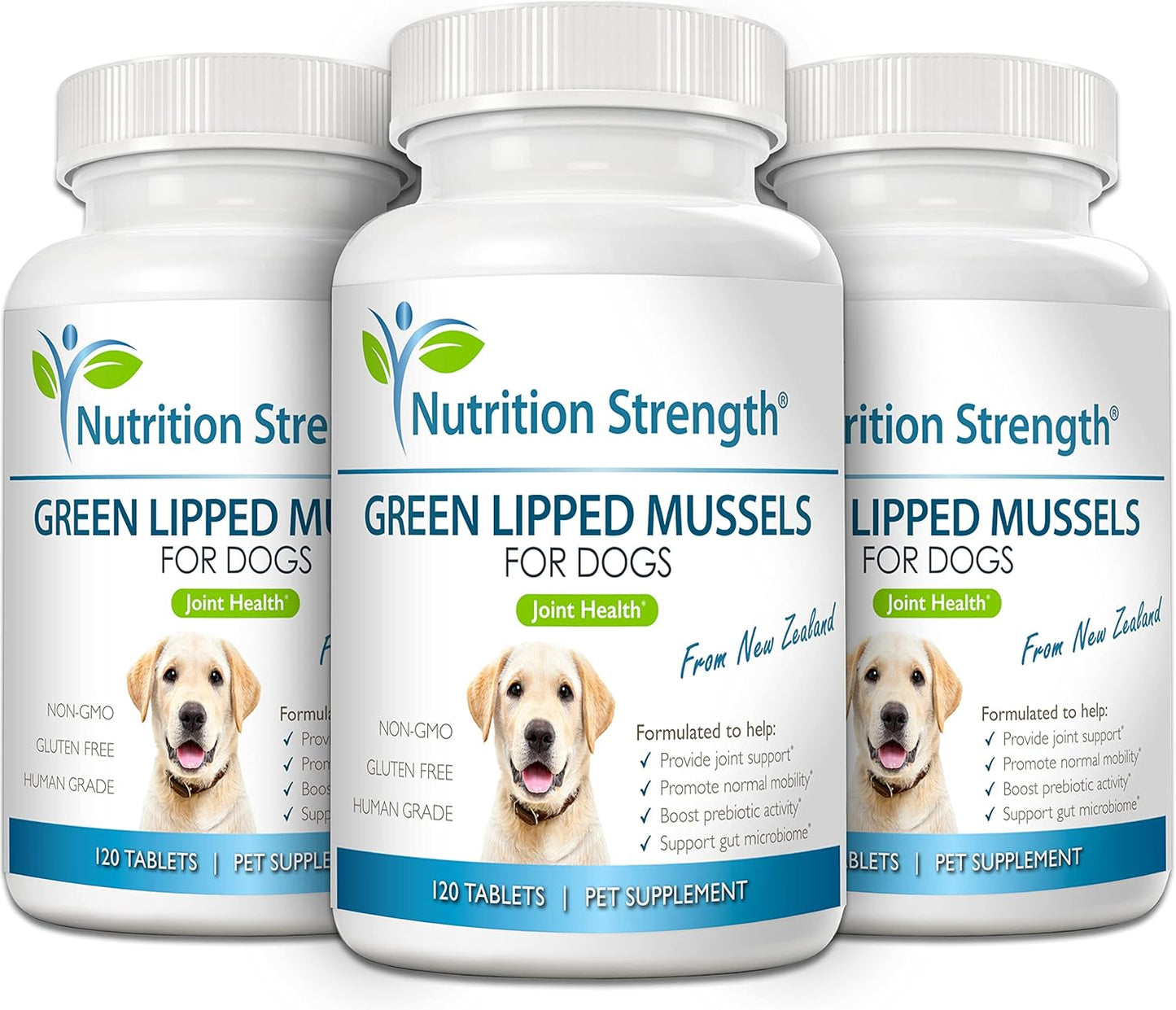 Green Lipped Mussels for Dogs for Joint Support & Inflammatory Relief, Promote Normal Mobility & Flexibility, Boost Prebiotic Activity, Support Gut Microbiome, 120 Chewable Tablets - Pet Explorer