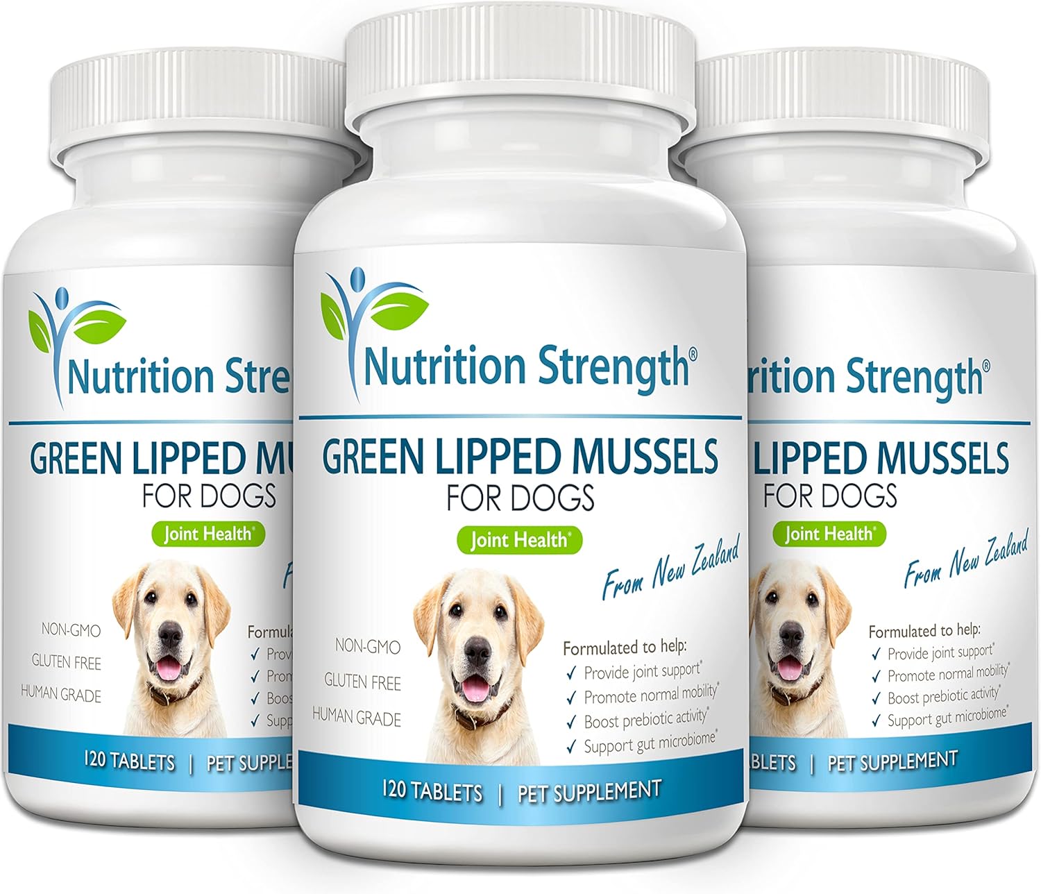 Green Lipped Mussels for Dogs for Joint Support & Inflammatory Relief, Promote Normal Mobility & Flexibility, Boost Prebiotic Activity, Support Gut Microbiome, 120 Chewable Tablets - Pet Explorer