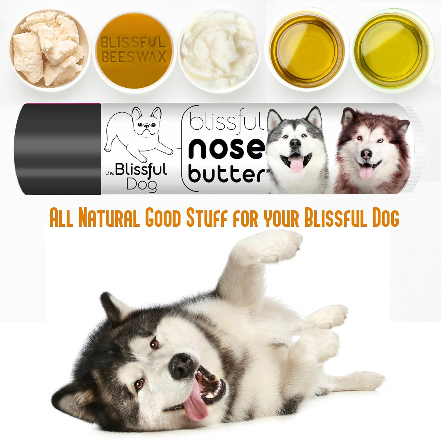 The Blissful Dog Malamute Unscented Nose Butter - Dog Nose Butter, 0.50 Ounce - Pet Explorer