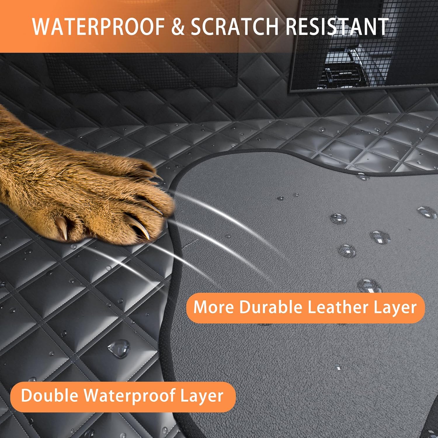 Dog Back Seat Cover Hard Bottom Truck Back Seats Protector, Large Backseat Extender for Dogs, Car Pet Rear Seat Covers Waterproof Dog Hammock Travel Accessories for Truck - Pet Explorer