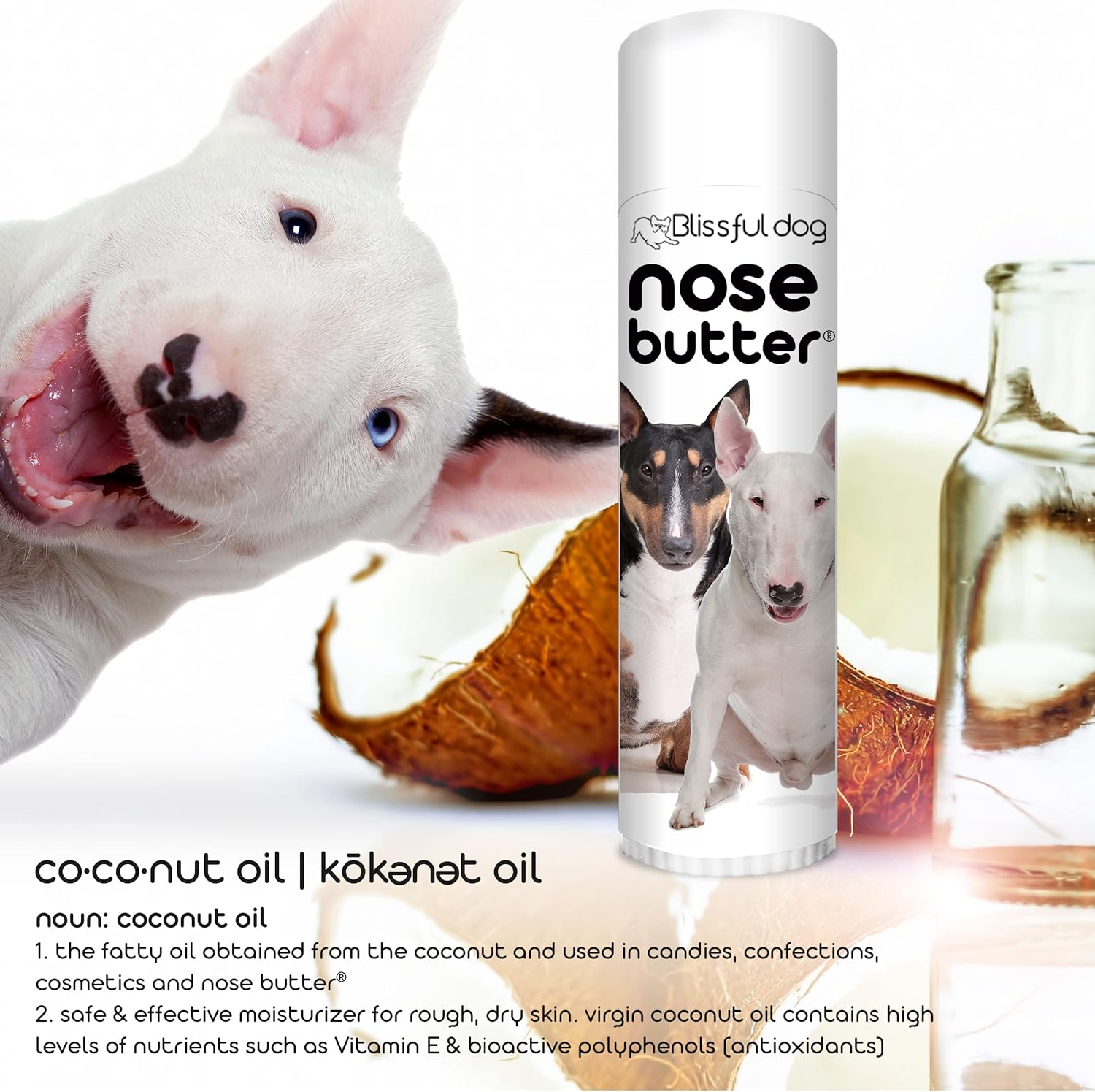 The Blissful Dog Terrier Nose Butter for Dry, Cracked Skin, Lick-Safe Dog Nose Balm with Moisturizing Shea Butter, Almond, Olive, and Essential Oils, Pet Supplies, Uncented, 0.50 oz. - Pet Explorer