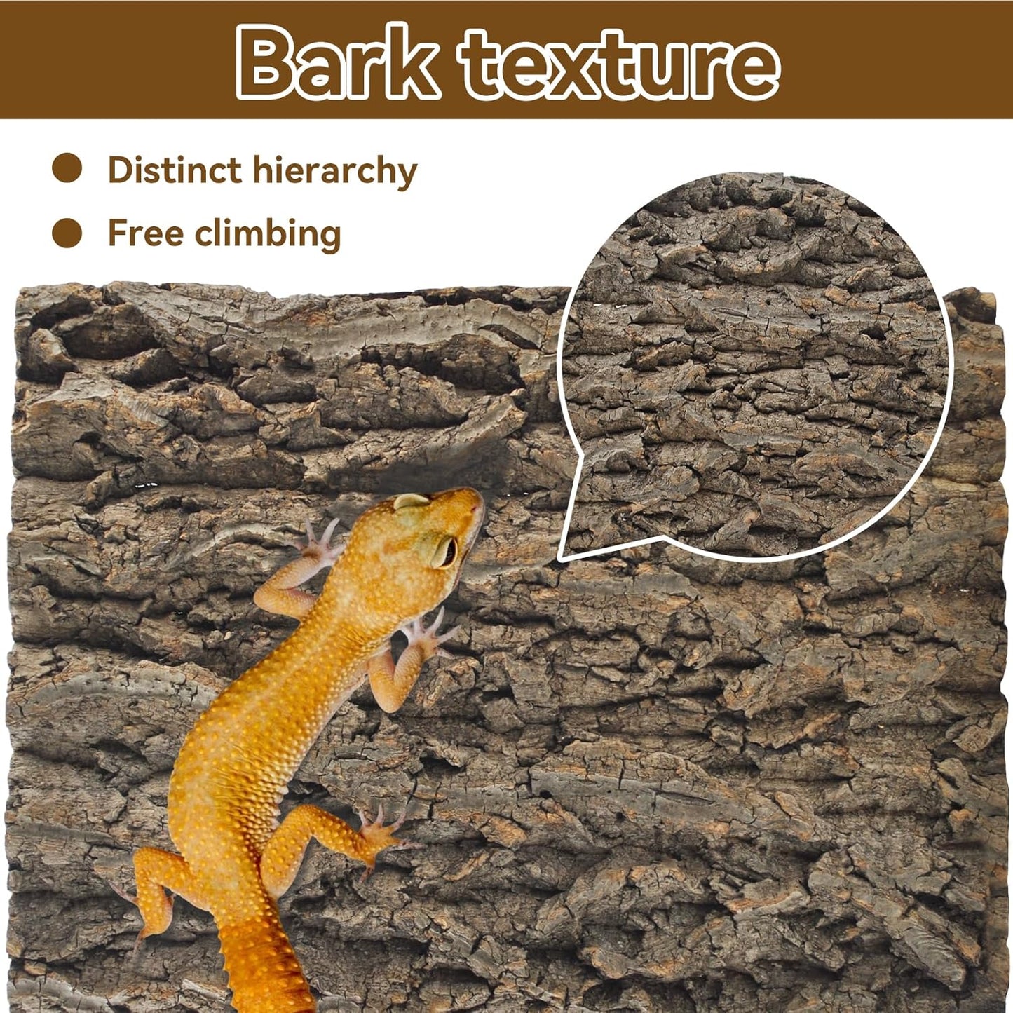 2PCS Reptile Cork Bark Background,15.74 x 11.81 Inch Natural Cork Wood Terrarium Background Bearded Dragon Tank Bark Backdrop Wall Decor for Lizard Gecko Chameleon Tortoise Snake Spider Frog - Pet Explorer