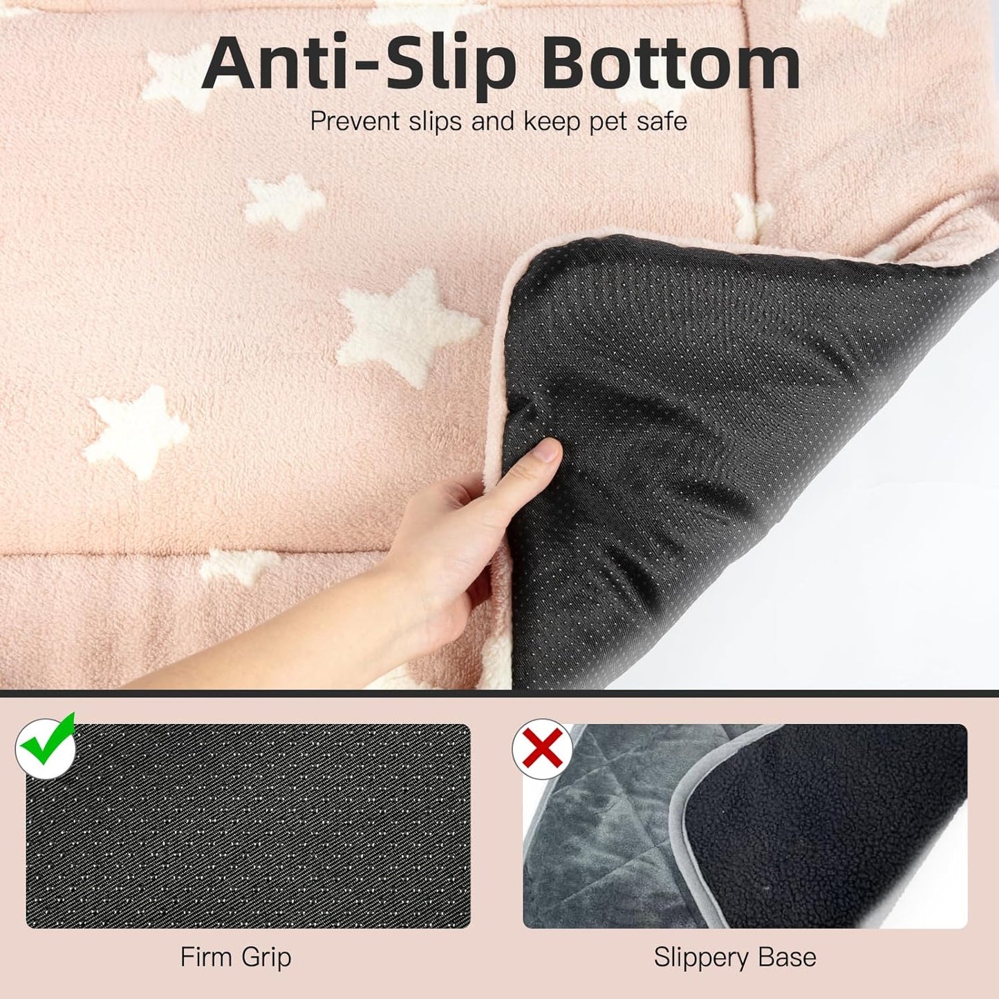 Mora Pets Dog Crate Pad Kennel Dog Bed Mat for Medium Dogs Washable Cute Star Pet Bed for Cage Ultra Soft Flat Puppy Cat Kitten Cushion for Sleeping Anti-Slip Pink 30 x 19 - Pet Explorer