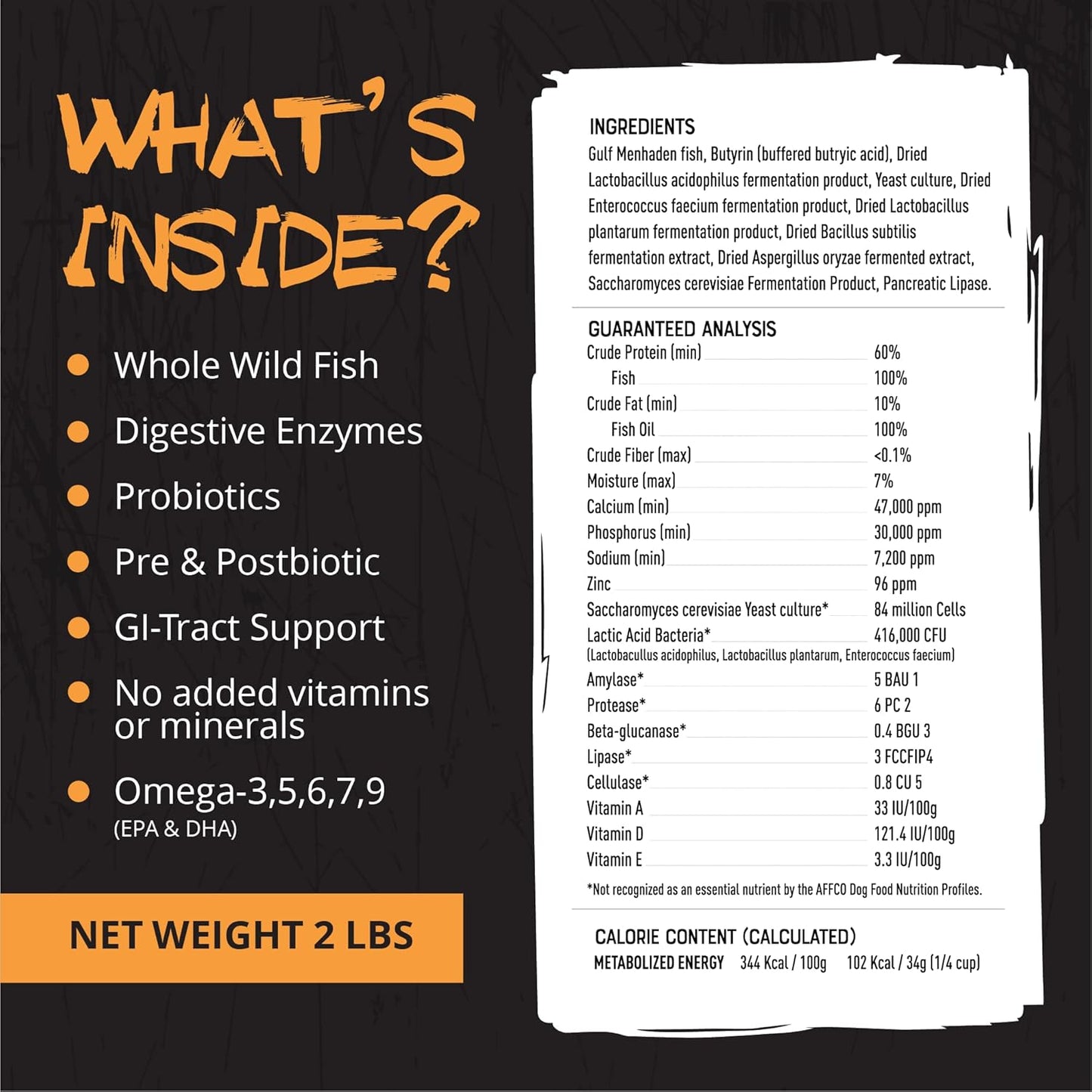 Origins 5-in-1 Dog Supplement - Powdered Food Topper w/Natural Omega 3 Fish Oil - Supports Healthy Digestion, Skin, and Coat - Helps Reduce Itching & Joint Inflammation (2 lbs) - Pet Explorer