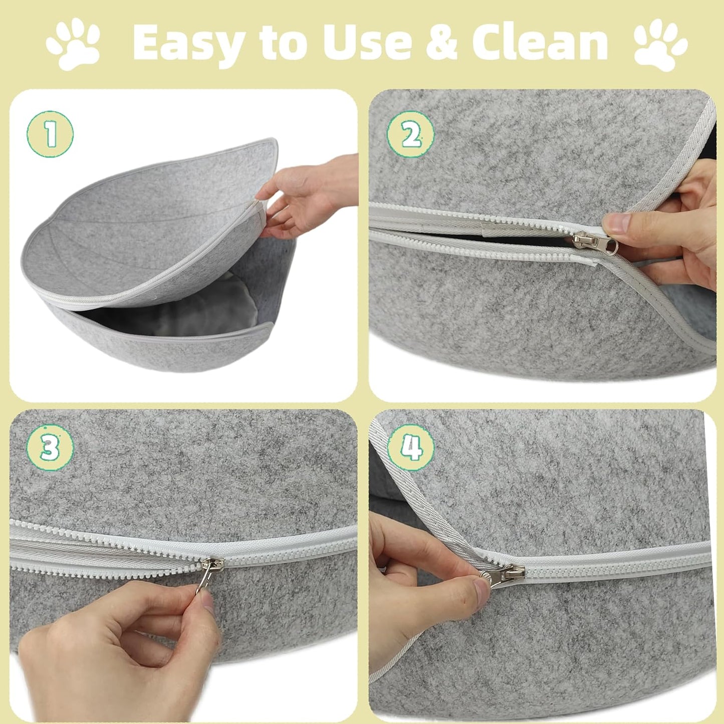 Donut Cat Tunnel Bed Peekaboo Cat Cave for Large Cats Up to 30 Lbs, Kitty Interactive Playing Tent House for Multiple Cats,Detachable,Scratch Resistant (2 in 1 Gray, Medium - 20 Inch Diameter) - Pet Explorer
