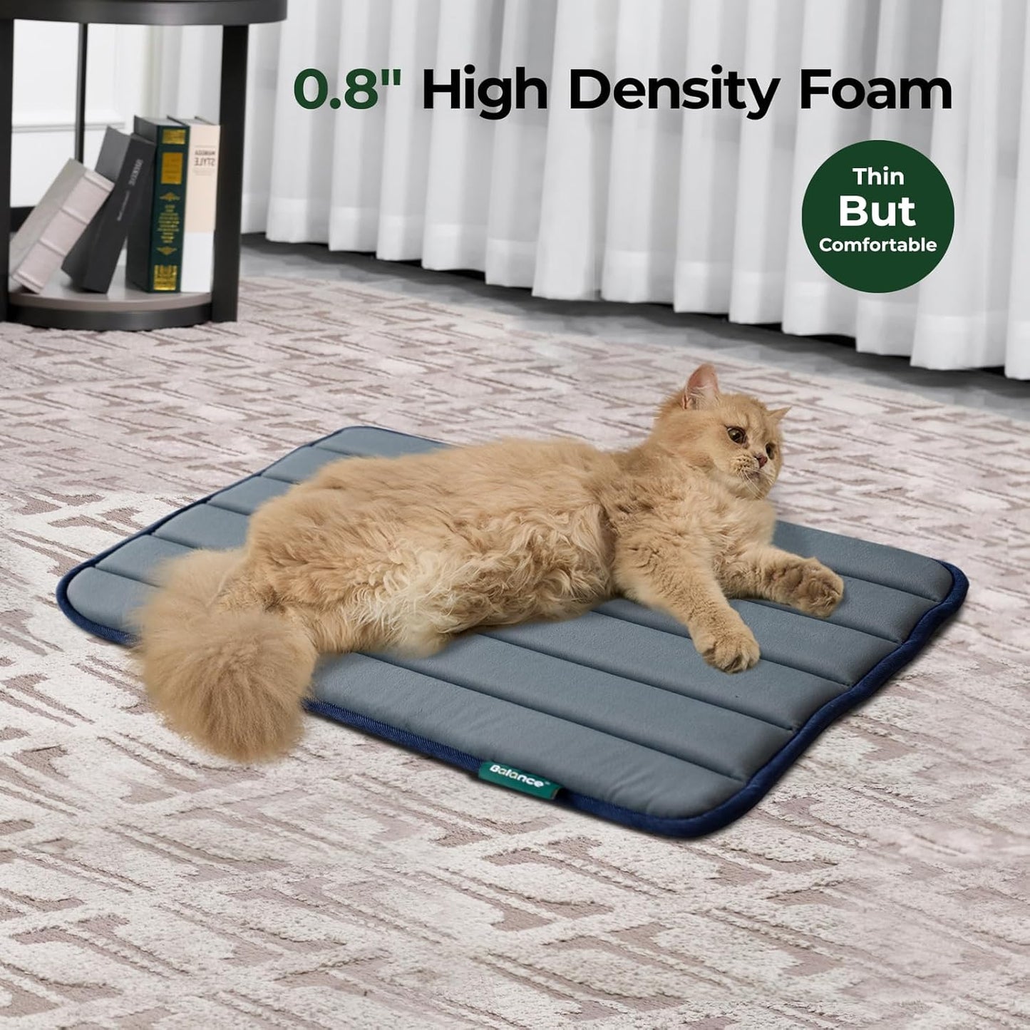 BALANCE Dog Crate Pad, Dog Foam Crate Mat Kennel Pad, Washable Water-Resistant Pet Bed Flat Dogs Cage Mat for Small Dogs, 2 Packs