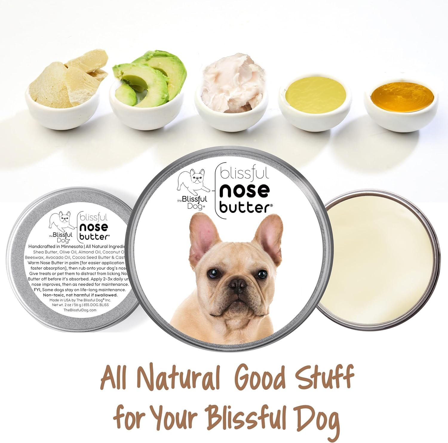 The Blissful Dog Fawn French Nose Butter, Versatile Dog Nose Balm for Dry Nose, Handcrafted Nose Moisturizer, Easy-to-Apply Dog Essentials, Unscented, 1 oz. - Pet Explorer