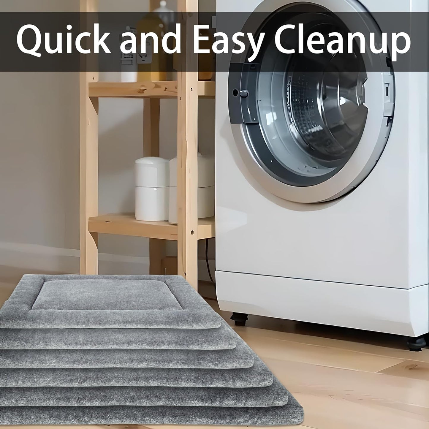 KHONSU PET Dog Bed Mat for Crate 1.1in Slim Cooling Pad Reversible Flannel & Waterproof Canva for Dogs up to 130 lbs - Pet Explorer