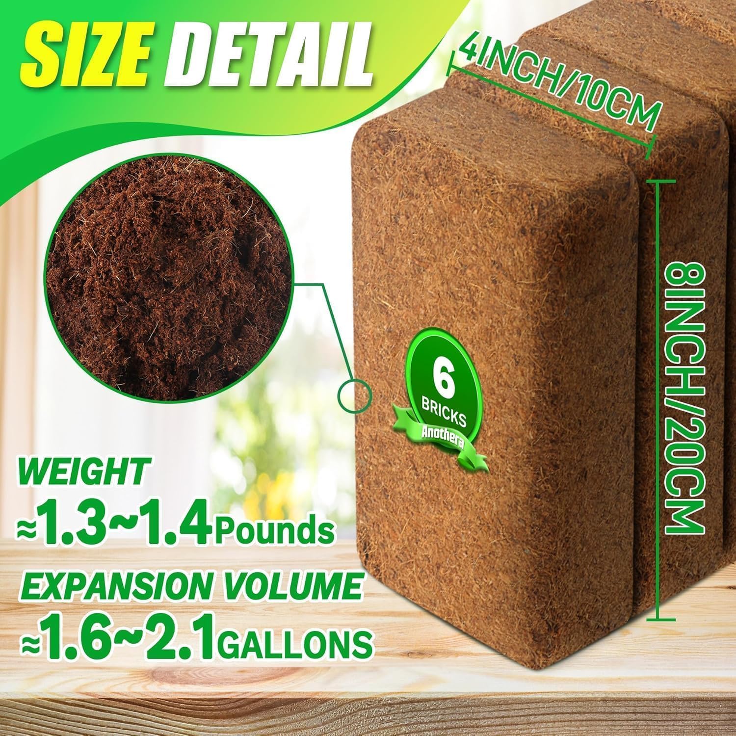 Coco Coir Brick for Plants-3 Pack Premium Coconut Bricks, 100% Organic Peat Moss, Fiber Coconut Husk for Planting, Gardening, Potting Soil Substrate - Pet Explorer