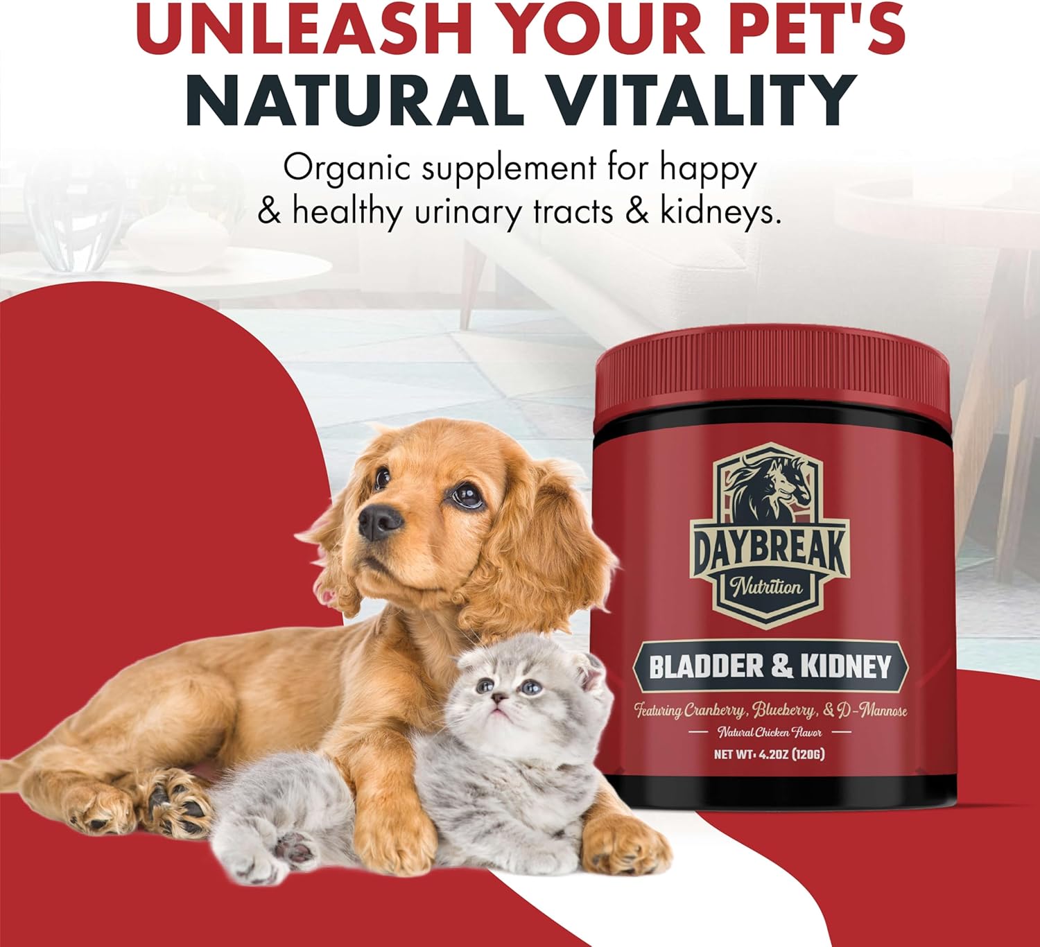Bladder and Kidney Relief for Dogs & Cats by Daybreak Nutrition | Powder Cranberry Supplement for Dogs and Cat for UTI Treatment & Urinary Support | Dog & Cat Urinary Tract Infection Remedy Supplement - Pet Explorer