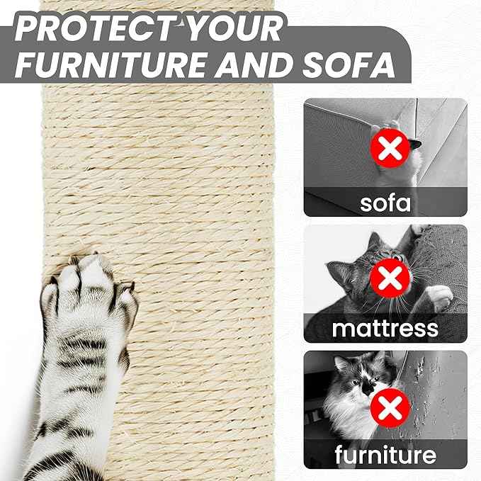 55 Inch Large Cat Tree Tower for Indoor Cats with Hammock Green Leaves Sisal Scratching Post, Plush Hang Ball Play Furniture for Kittens & Adult Cats,Grey