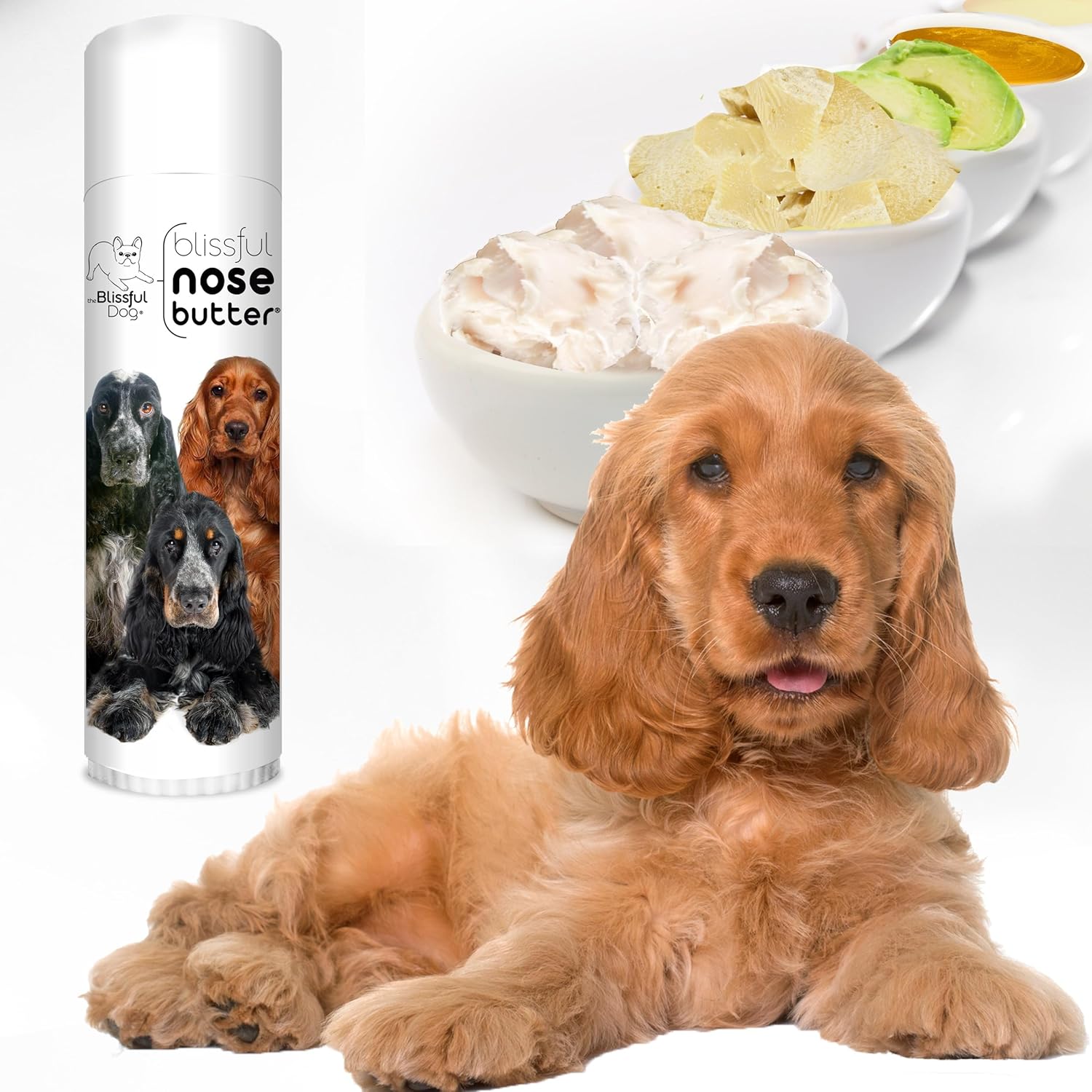 The Blissful Dog English Cocker Spaniel Unscented Nose Butter - Dog Nose Butter, 0.50 Ounce - Pet Explorer