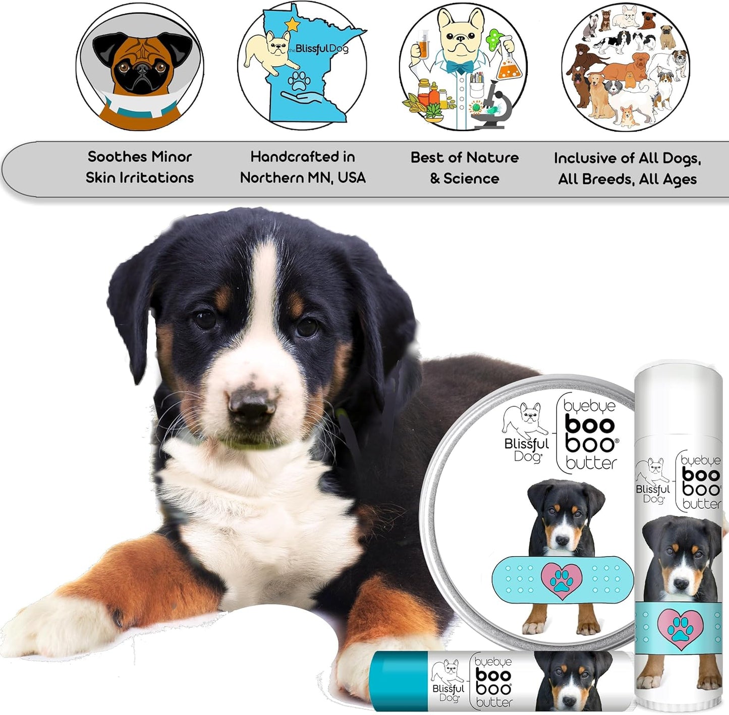 The Blissful Dog Greater Swiss Mountain Dog Boo Boo Butter, 8-Ounce - Pet Explorer