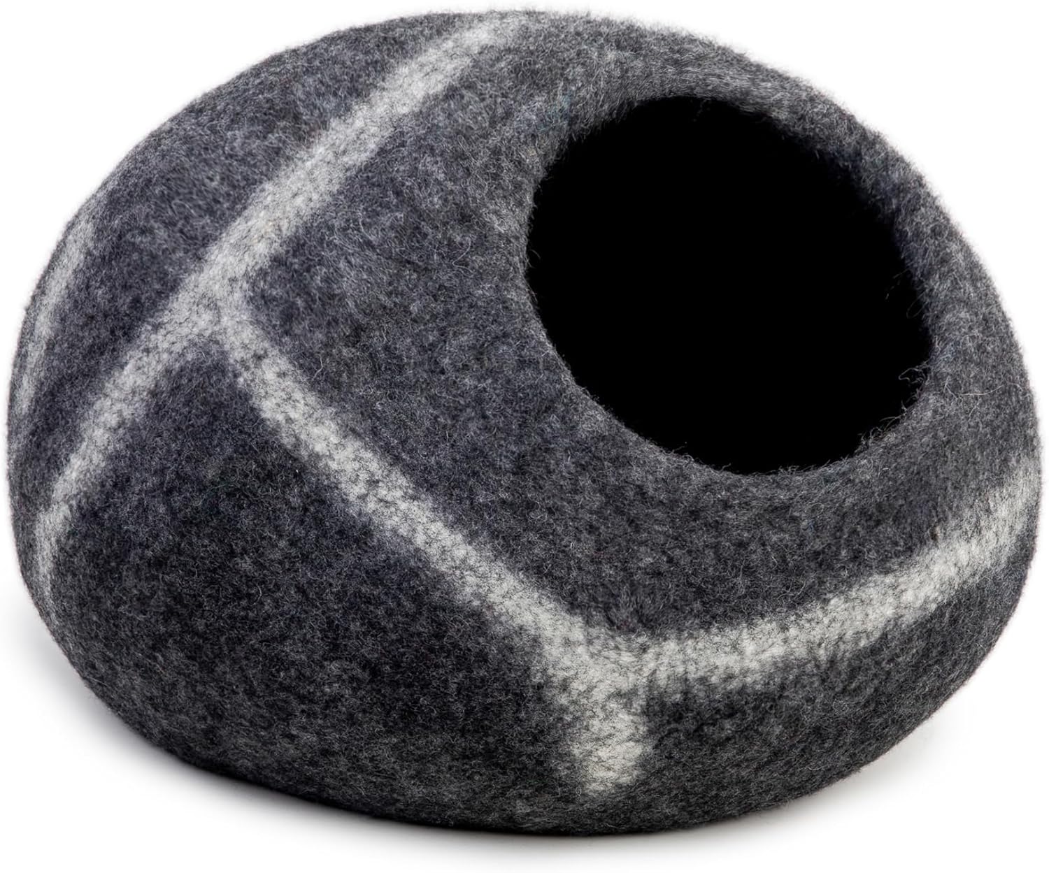 Luxurious Eco-Friendly Merino Wool Cat Cave Bed - Foldable Hideaway Pod for Indoor Cats - Premium Felt Kitten Beds - Covered Cat House for Ultimate Cozy Comfort by Woolygon - Pet Explorer