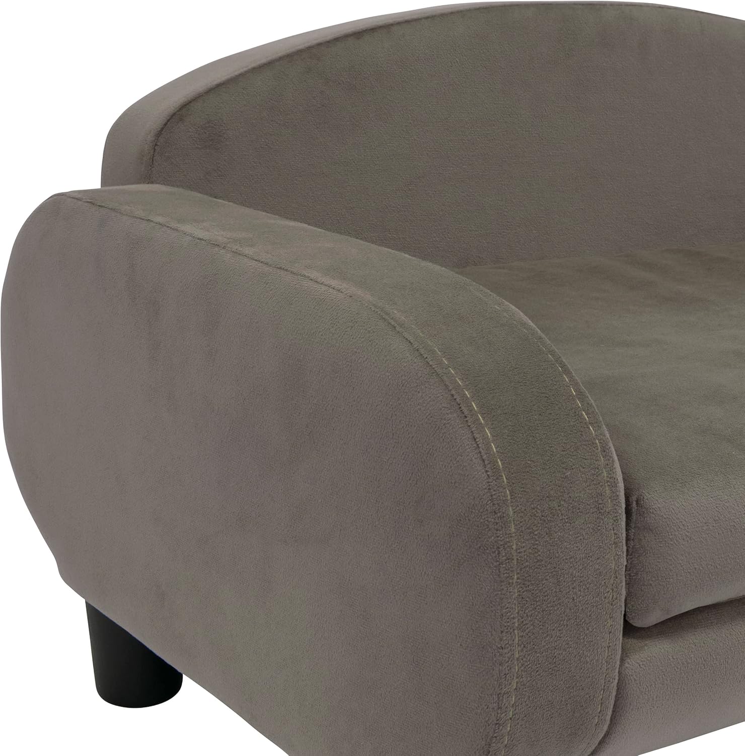Paws & Purrs Cat Sofa Bed, Pet Couch for Indoor Cats Elevated Cat Beds with Removable Washable Mattress Cover for Kitten, Puppy or Small Animal- 31.5" Wide, Ash - Pet Explorer