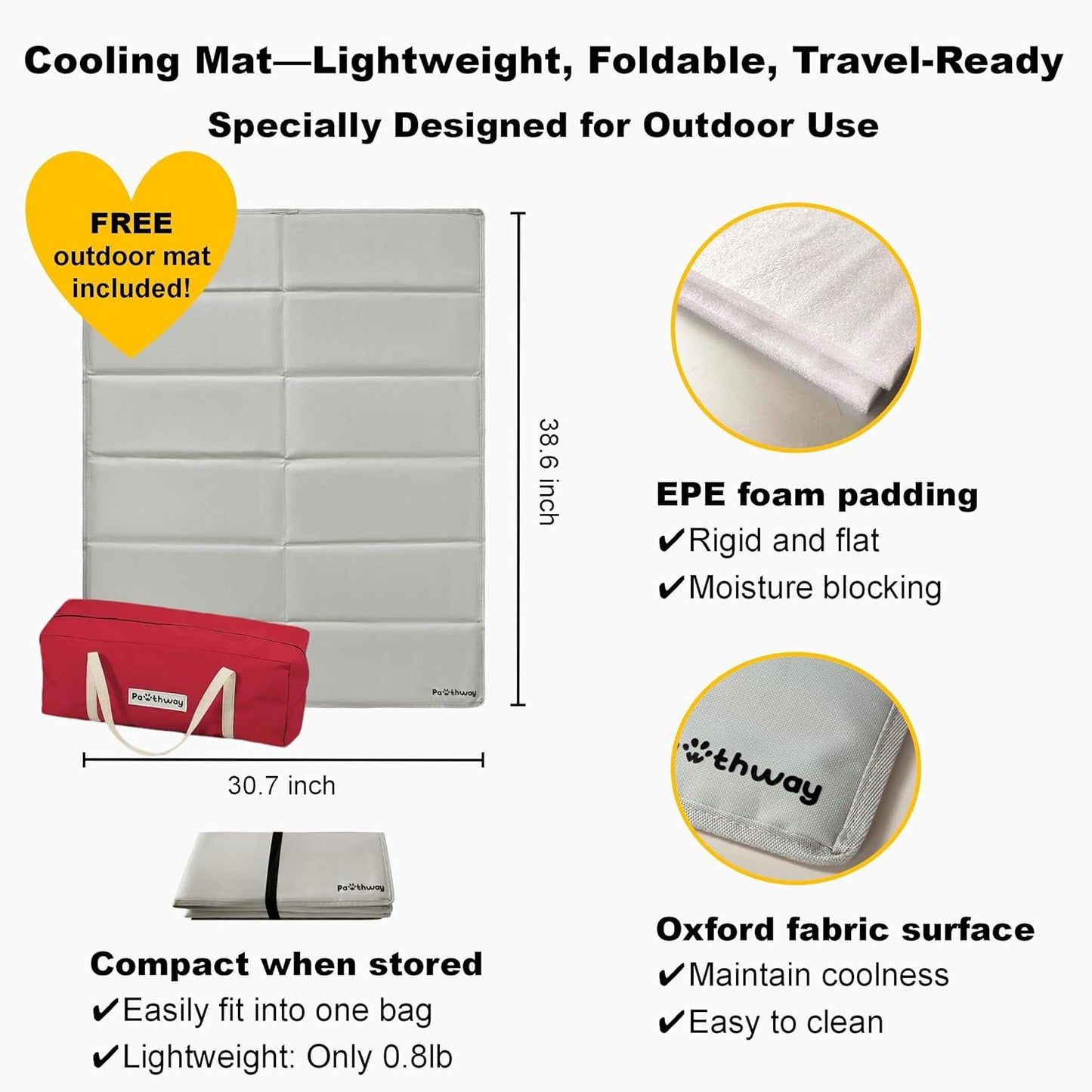 Dog Tent Cotton Fabric, Aluminum Poles and Camping Mat, Outdoor Weatherproof, Dog House Outdoor, Breathable with 2 Side Windows, Portable and Collapsible (Red, Large) - Pet Explorer