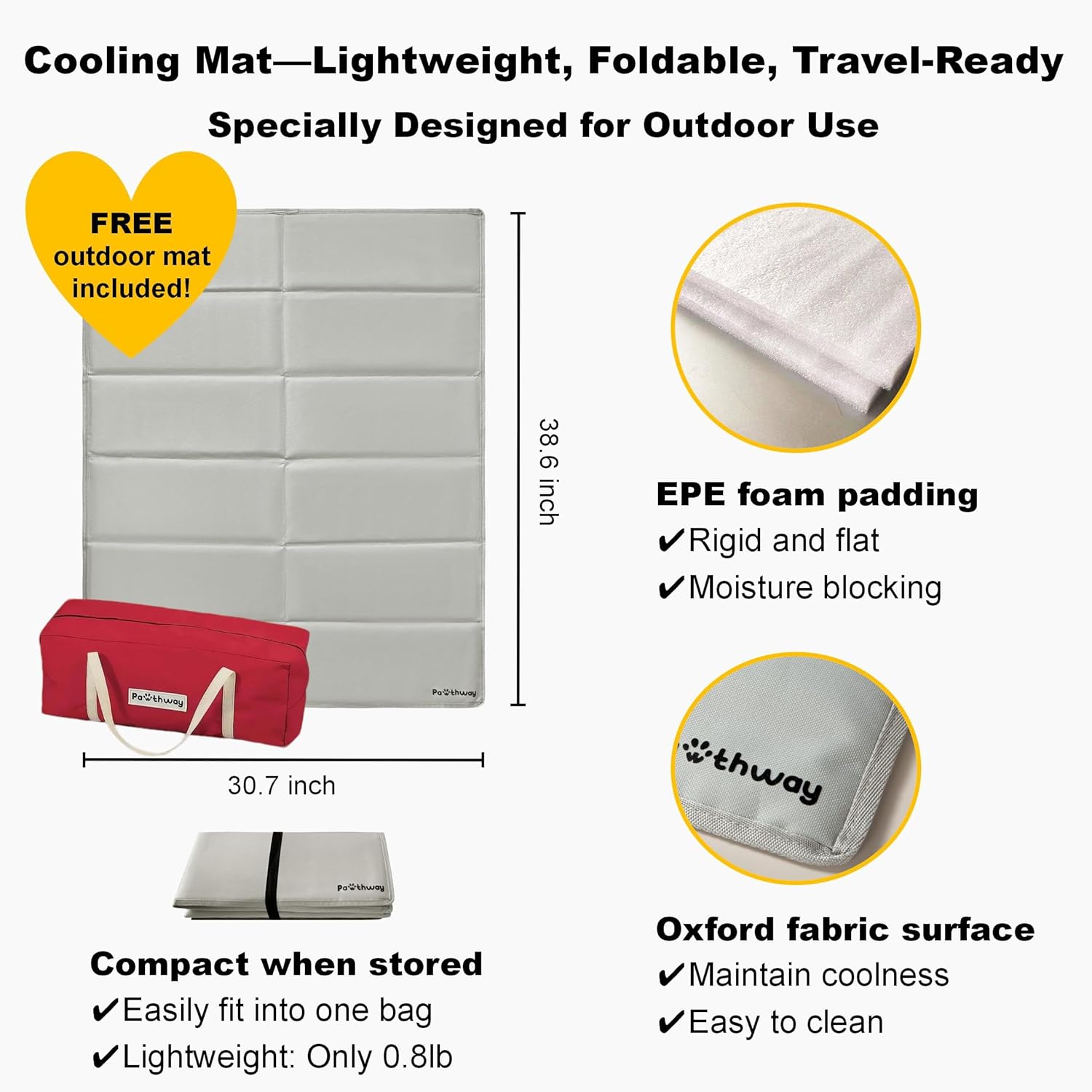 Dog Tent Cotton Fabric, Aluminum Poles and Camping Mat, Outdoor Weatherproof, Dog House Outdoor, Breathable with 2 Side Windows, Portable and Collapsible (Red, Large) - Pet Explorer