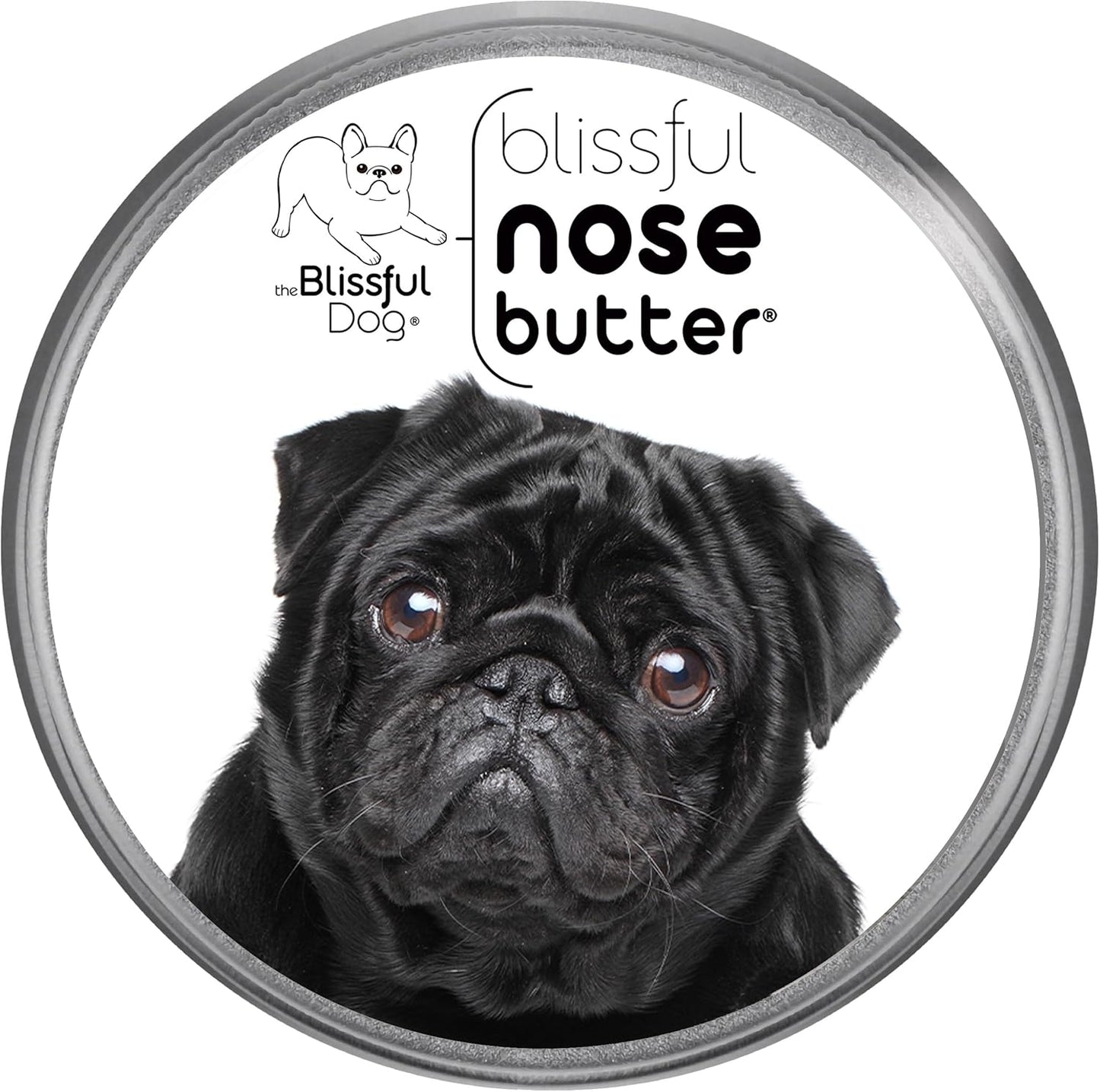 The Blissful Dog Black Pug Nose Butter, Versatile Dog Nose Balm for Dry Nose, Handcrafted Nose Moisturizer, Easy-to-Apply Dog Essentials, Unscented, 1 oz. - Pet Explorer