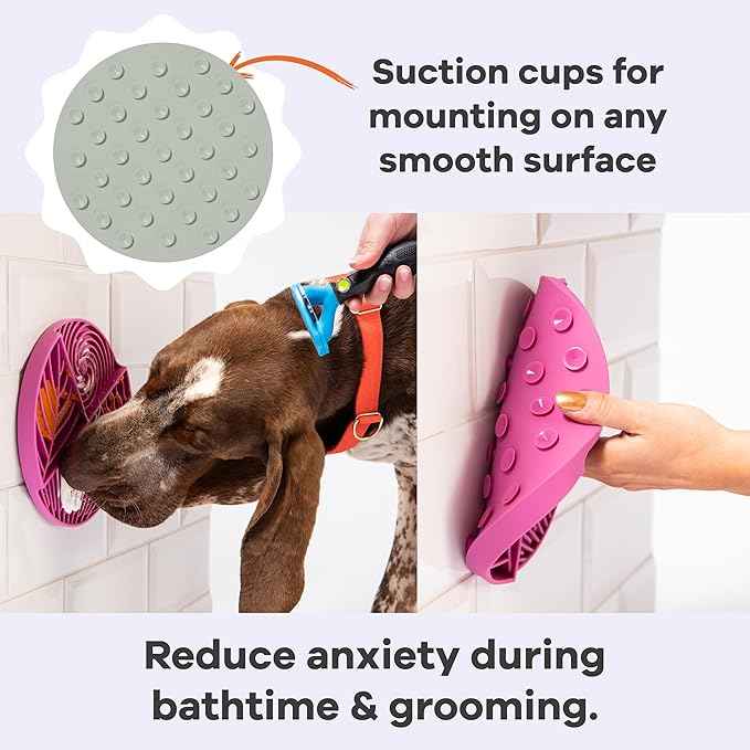Awoo Paradise Silicone Dog & Cat Lick Mat & Slow Feeder with Suction Cups, Non-Slip, Dishwasher Safe, Extend Mealtime, Reduce Anxiety (Sage)