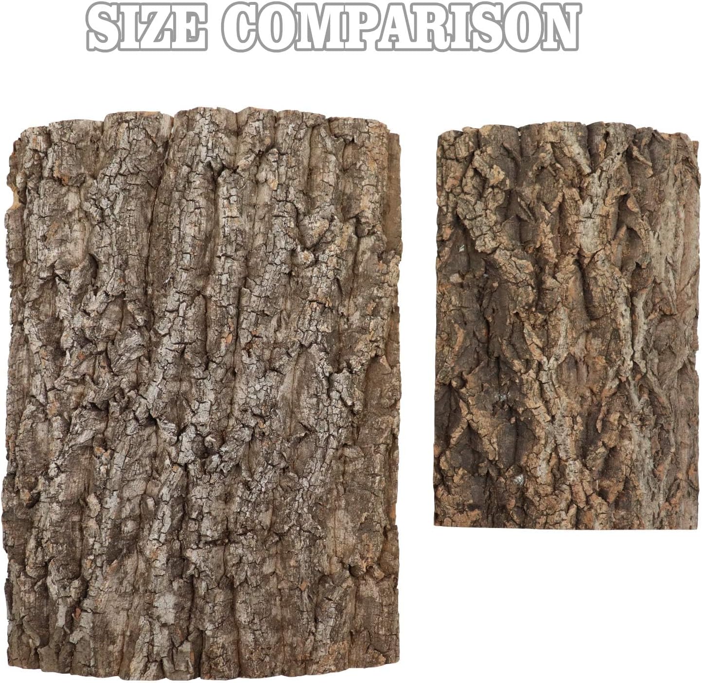2 Pack Cork Bark Background for Reptiles Tank & Terrarium, 11.8 × 7.9 Inch Reptile & Amphibian Climbing Wall, Aquarium Decor Accessories for Turtle Bearded Dragon Chameleon Snake Lizard Hermit Crab - Pet Explorer