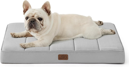 Bedsure Cooling Dog Bed for Small Dogs - Orthopedic Flat Puppy Beds with Removable Washable Cover, Egg Crate Foam Pet Mat, Suitable for Pet Up to 20 lbs - Pet Explorer