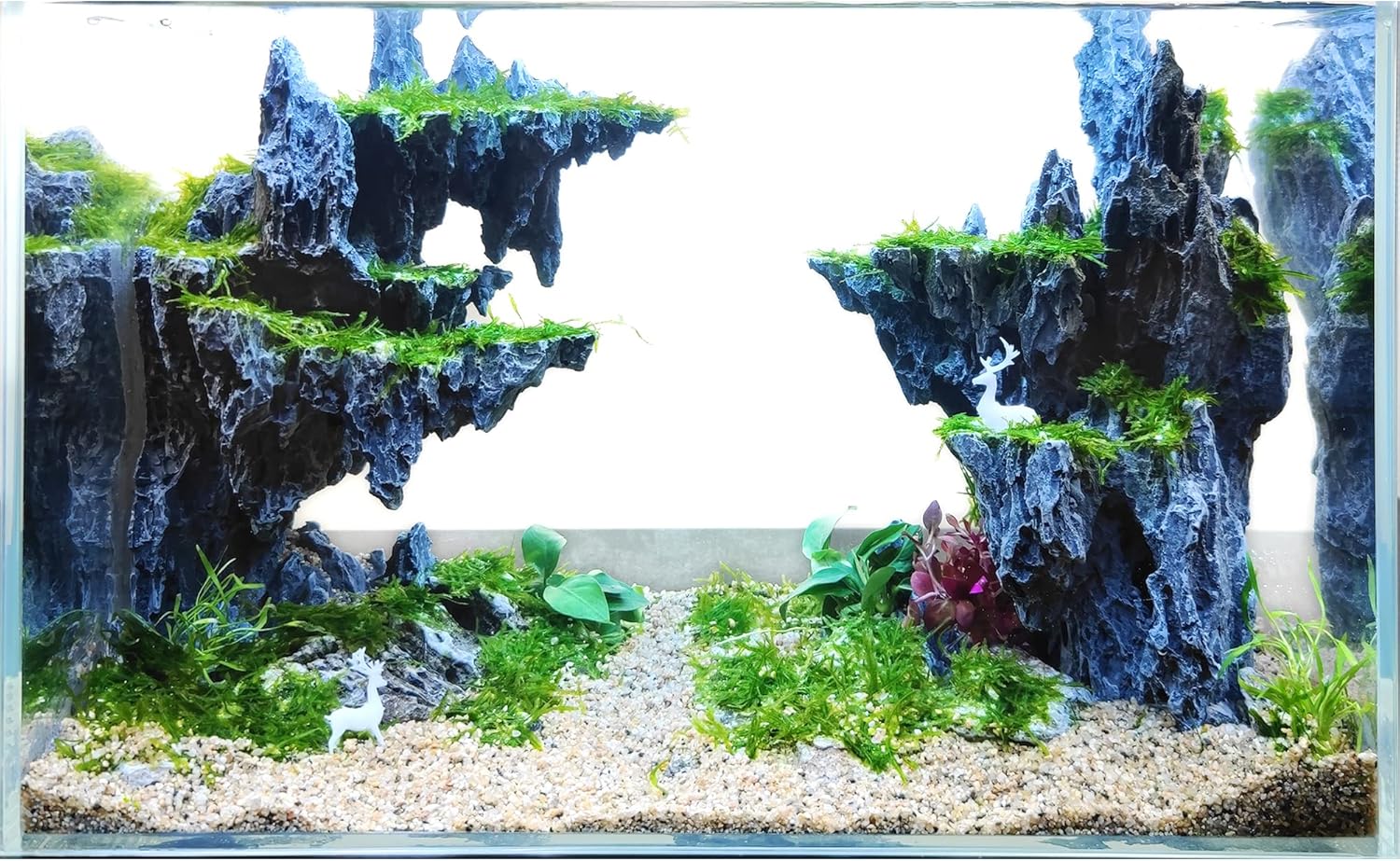 Fish Tank Decor Rocks.Aquarium Decoration Model.Easy and Quick Solution for Aquascaping.(Sky City) - Pet Explorer