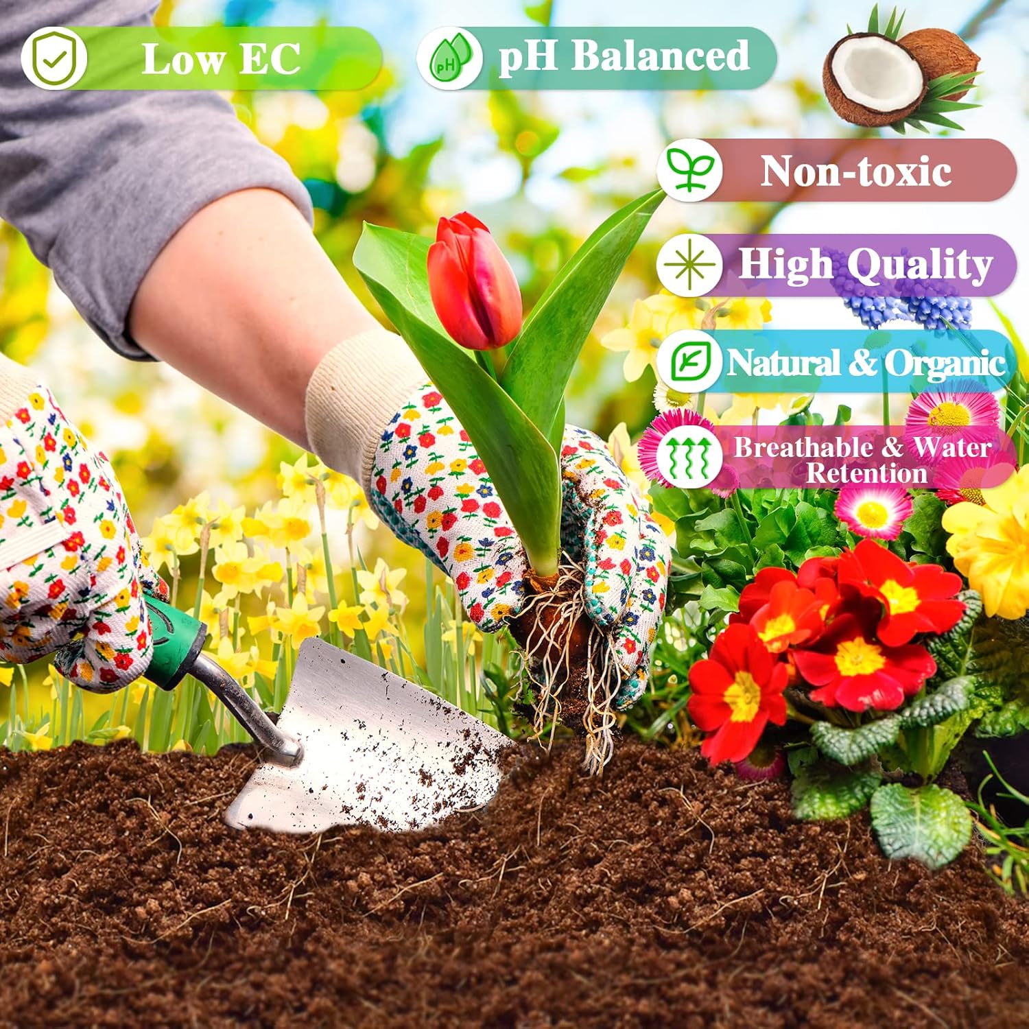 ZeeDix Compressed Coco Coir Brick for Plants, Premium Coconut Coir Bricks Potting Soil Mix, Natural Coconut Husk Coco Peat Brick with Low EC and pH Balance for Gardening Plants Flower Herbs - Pet Explorer