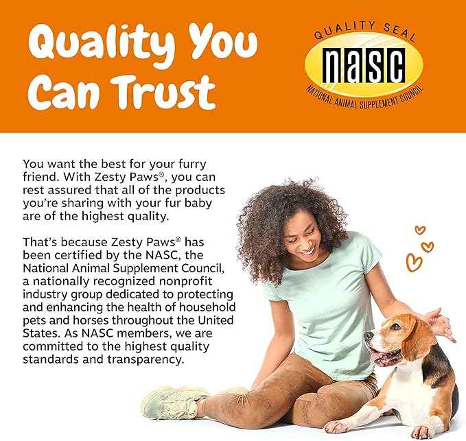 Zesty Paws Dog Allergy Relief Chews, Dog Probiotics for Itchy Skin and Ears, Lamb, 90ct