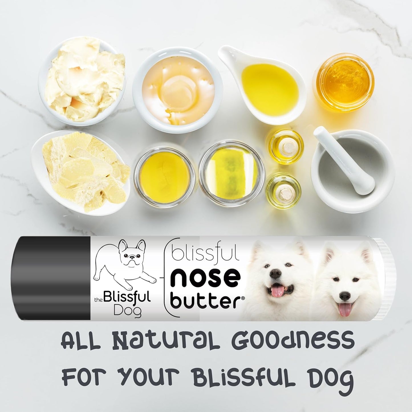 The Blissful Dog Samoyed Unscented Nose Butter - Dog Nose Butter, 0.15 Ounce - Pet Explorer
