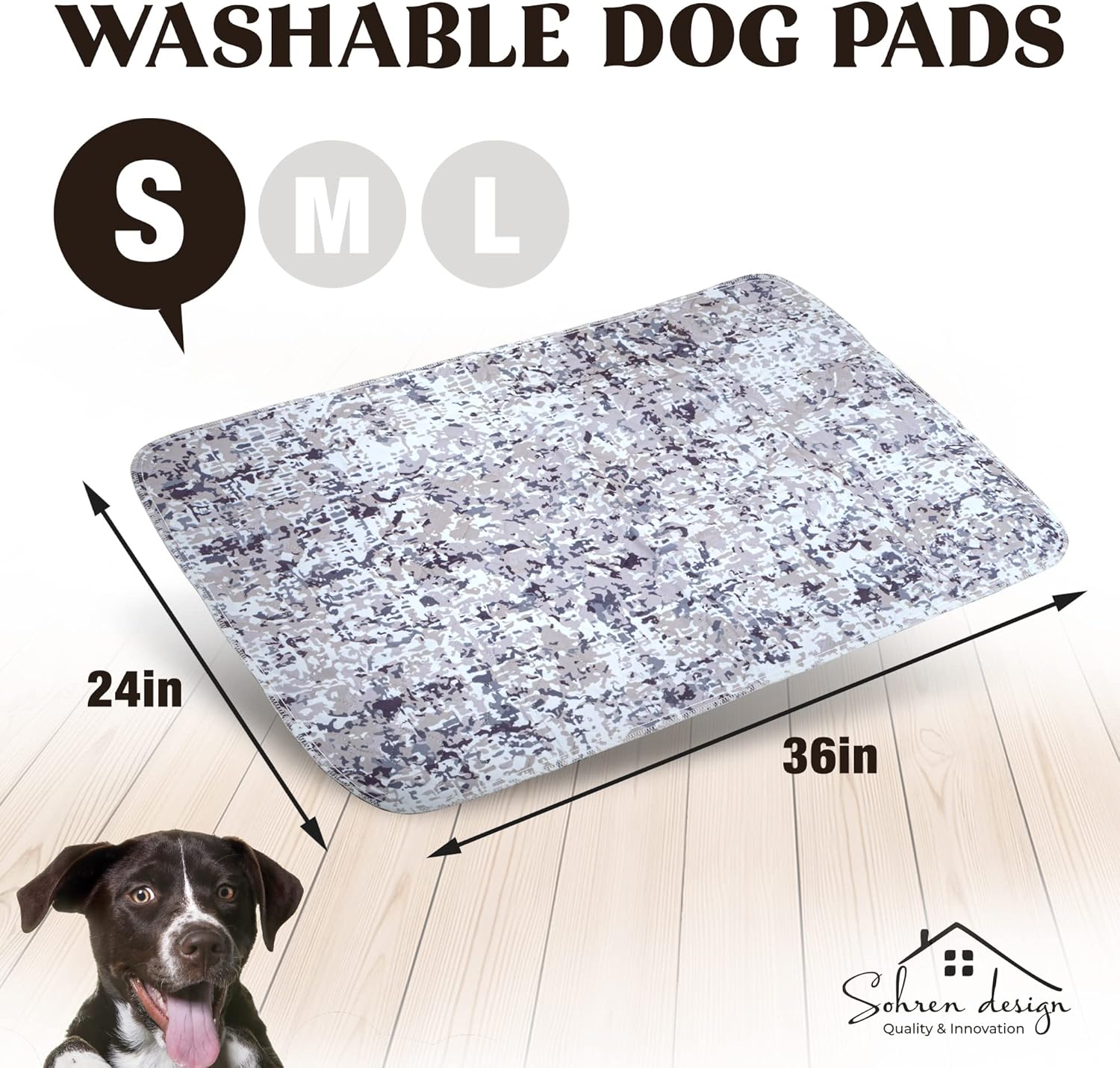 Washable Dog Pee Pads (2-Pack) - Reusable Pet Mats for Floor, Waterproof, Whelping & Potty Pads for Dogs, Crate Liner for Small, Medium, Large Pets (24" x 36") - Pet Explorer