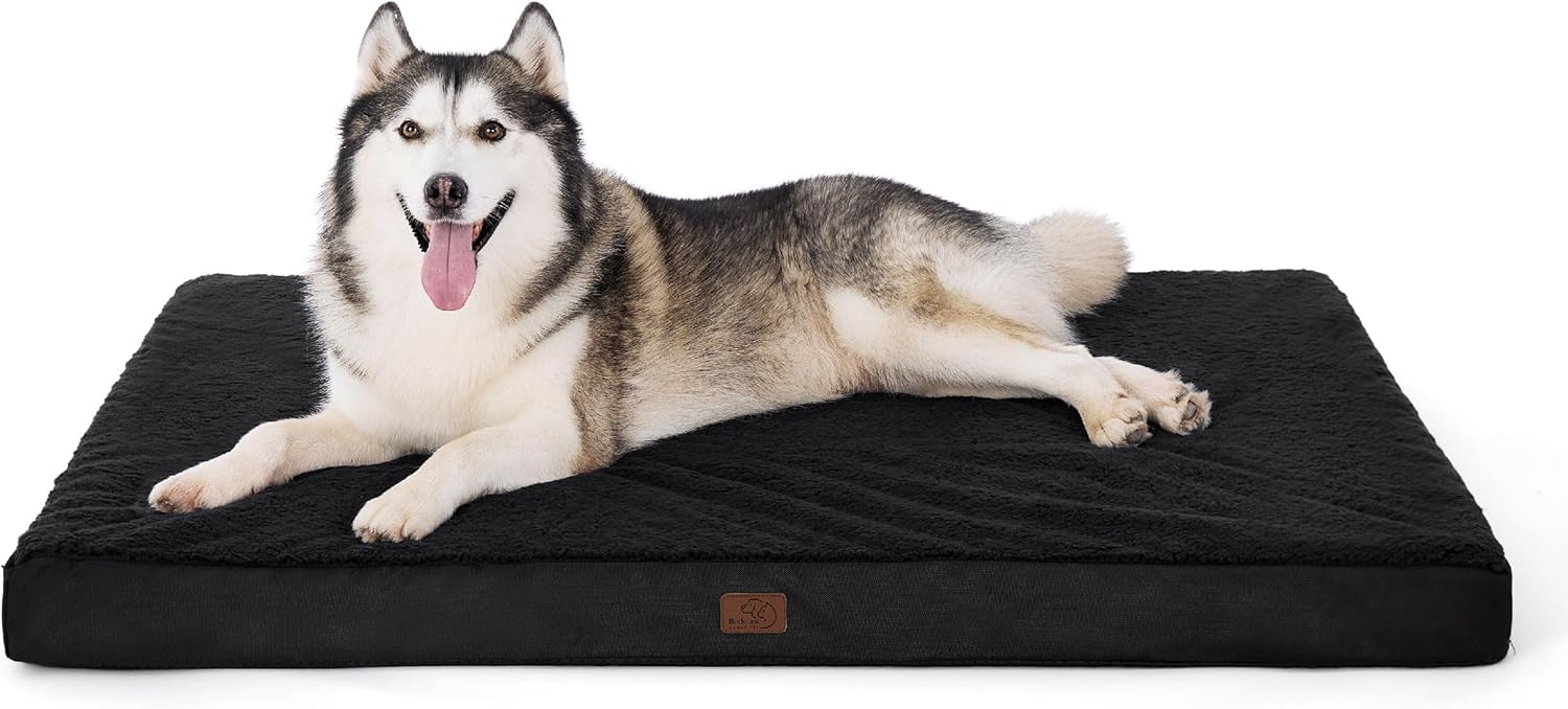 Bedsure XXL Dog Bed for Large Dogs - Orthopedic Flat Giant Pet Beds with Removable Washable Cover, Jumbo Egg Crate Foam Mat, Suitable for Pet Up to 150 lbs - Pet Explorer