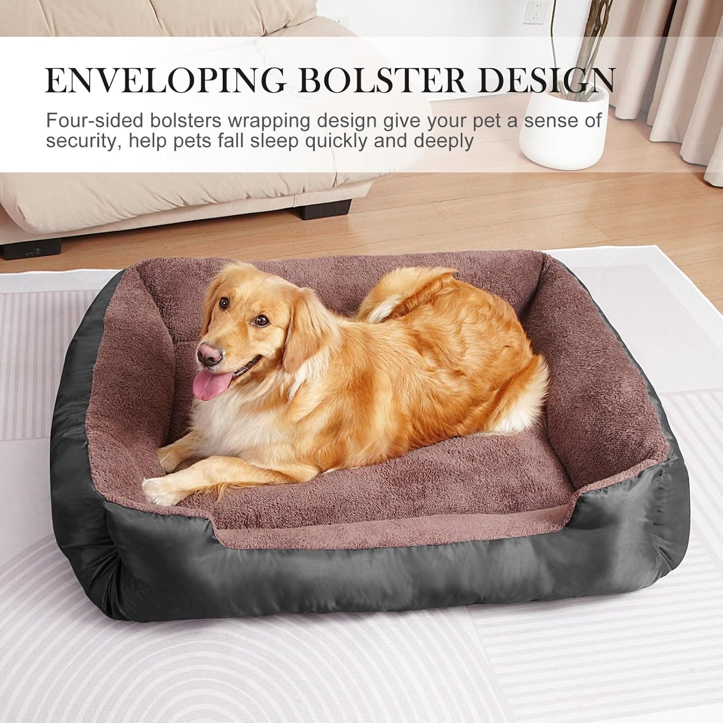 Dog Bed for Large Dogs, Large Dog Bed, Warming Soft Pet Bed, Durable Pet Bed with Anti-Slip Bottom - Pet Explorer