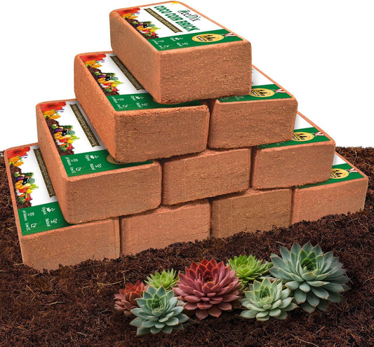 ZeeDix 10 Pcs Compressed Coco Coir Brick for Plants, Premium Organic Coconut Coir Bricks Coco Fiber Substrate Coco Coir Fiber Potting Soil with Low EC and pH Balance for Planting Gardening Reptiles - Pet Explorer