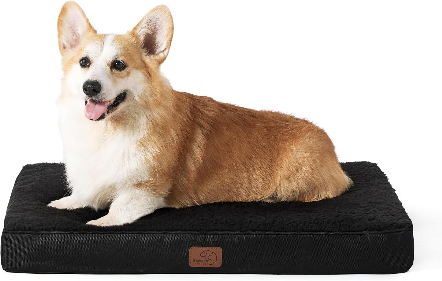 Bedsure Large Dog Bed for Crate - Orthopedic Flat Pet Beds with Removable Washable Cover, Egg Crate Foam Crate Mat, Suitable for Pet Up to 50 lbs - Pet Explorer