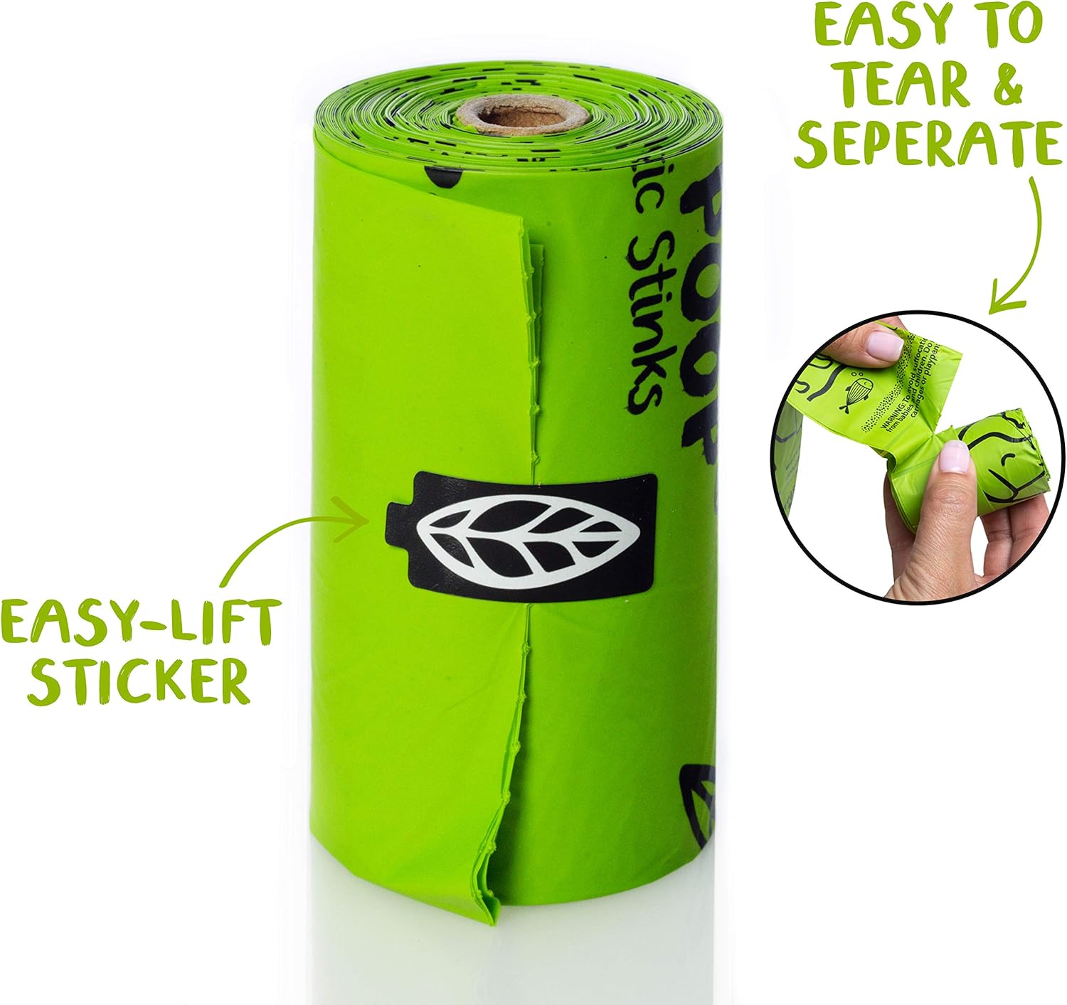 PLANET POOP Home Compostable Dog Poop Bags on Refill Rolls, 60 Un-Scented Pet Waste Bags, Thick Leakproof Plant-Based Doggy Bag, Cat & Dogs Supplies - Pet Explorer