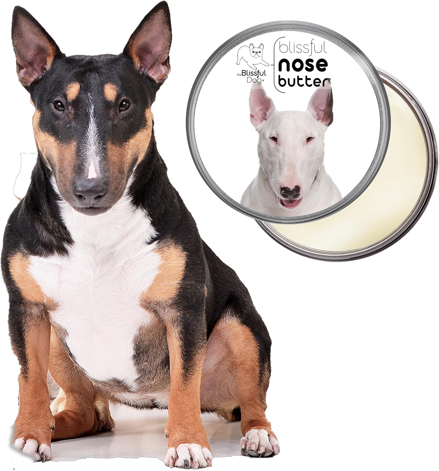 The Blissful Dog Bull Terrier Unscented Nose Butter, 1 oz - Pet Explorer