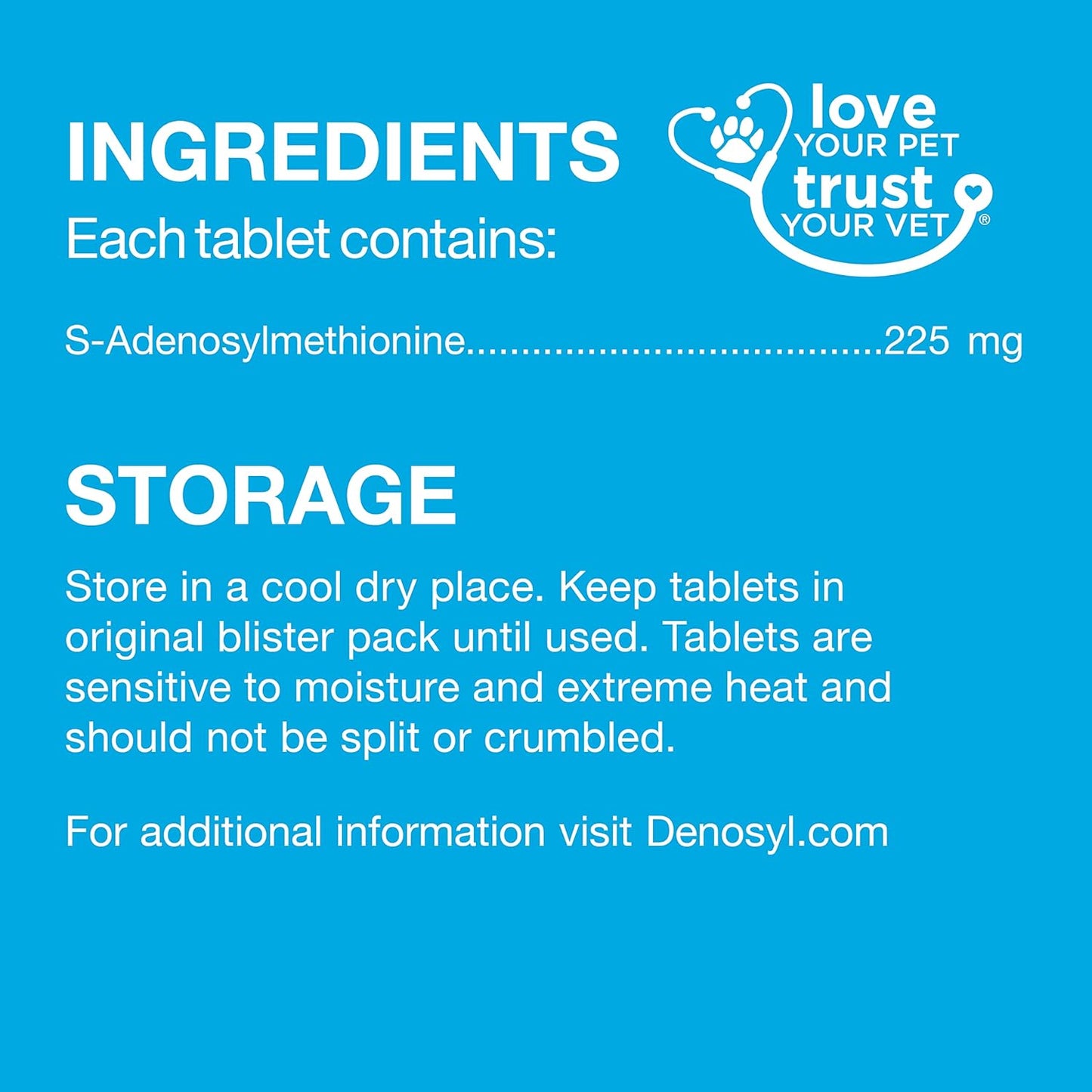 Nutramax Denosyl Liver and Brain Health Supplement for Medium Dogs - With S-Adenosylmethionine (SAMe), 30 Tablets - Pet Explorer