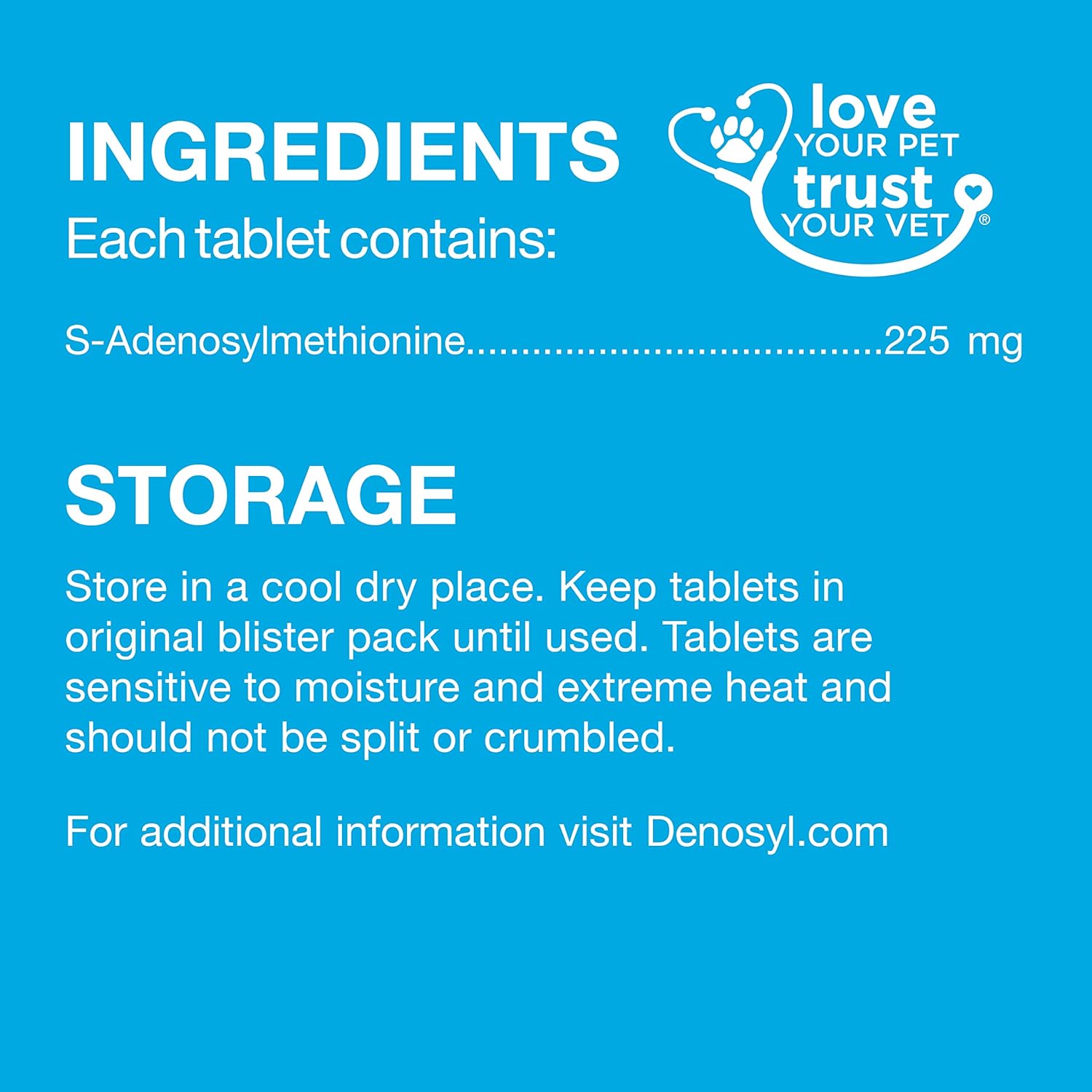 Nutramax Denosyl Liver and Brain Health Supplement for Medium Dogs - With S-Adenosylmethionine (SAMe), 30 Tablets - Pet Explorer